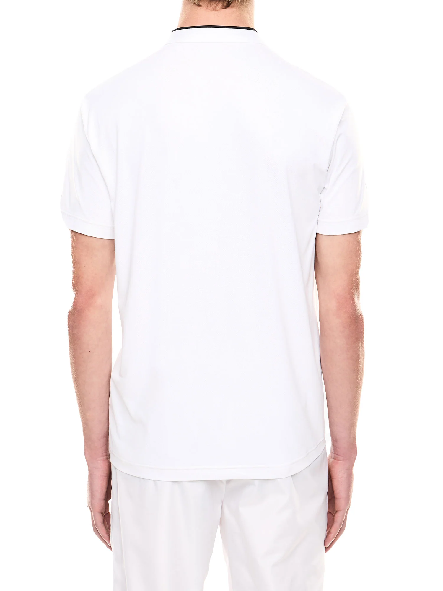 T-shirt EA7 uomo manica corta Serafino traforata bianco - Image 2