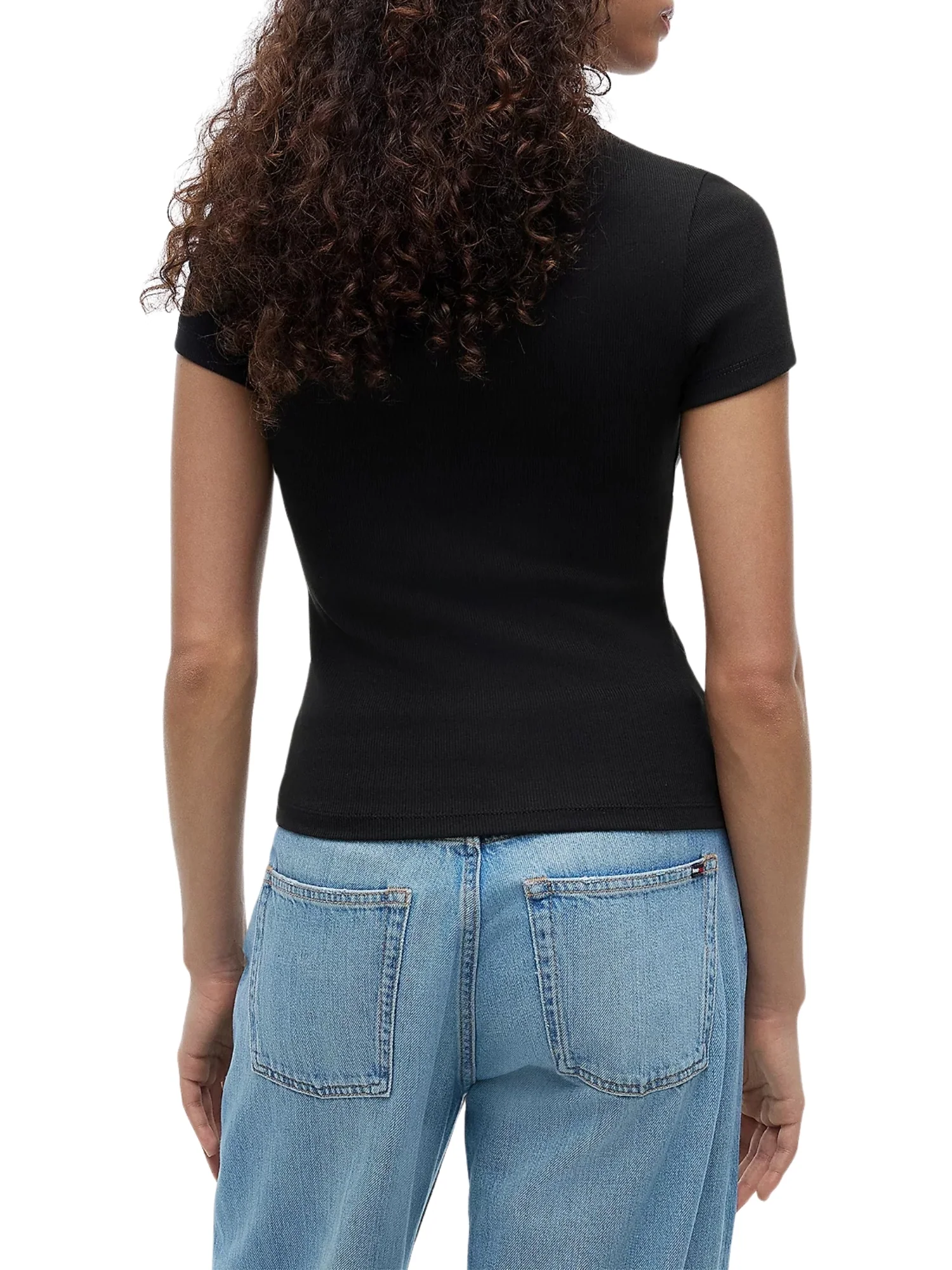 T-shirt con maniche corte modello mc slim badge nero - Image 2