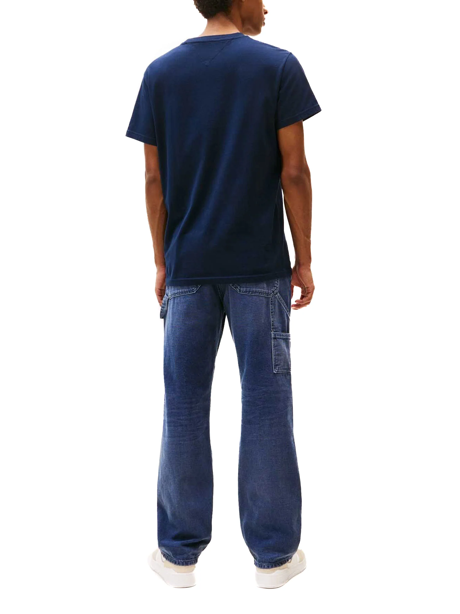 T-shirt maniche corte con logo lettering blu - Image 2