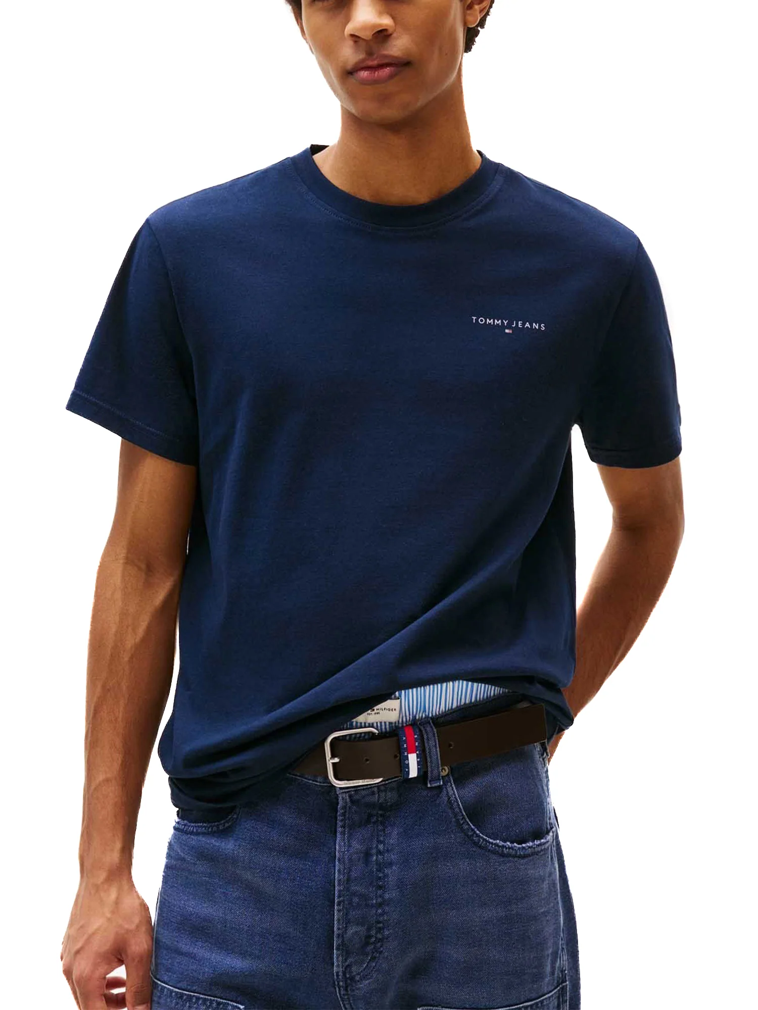 T-shirt maniche corte con logo lettering blu - Image 4