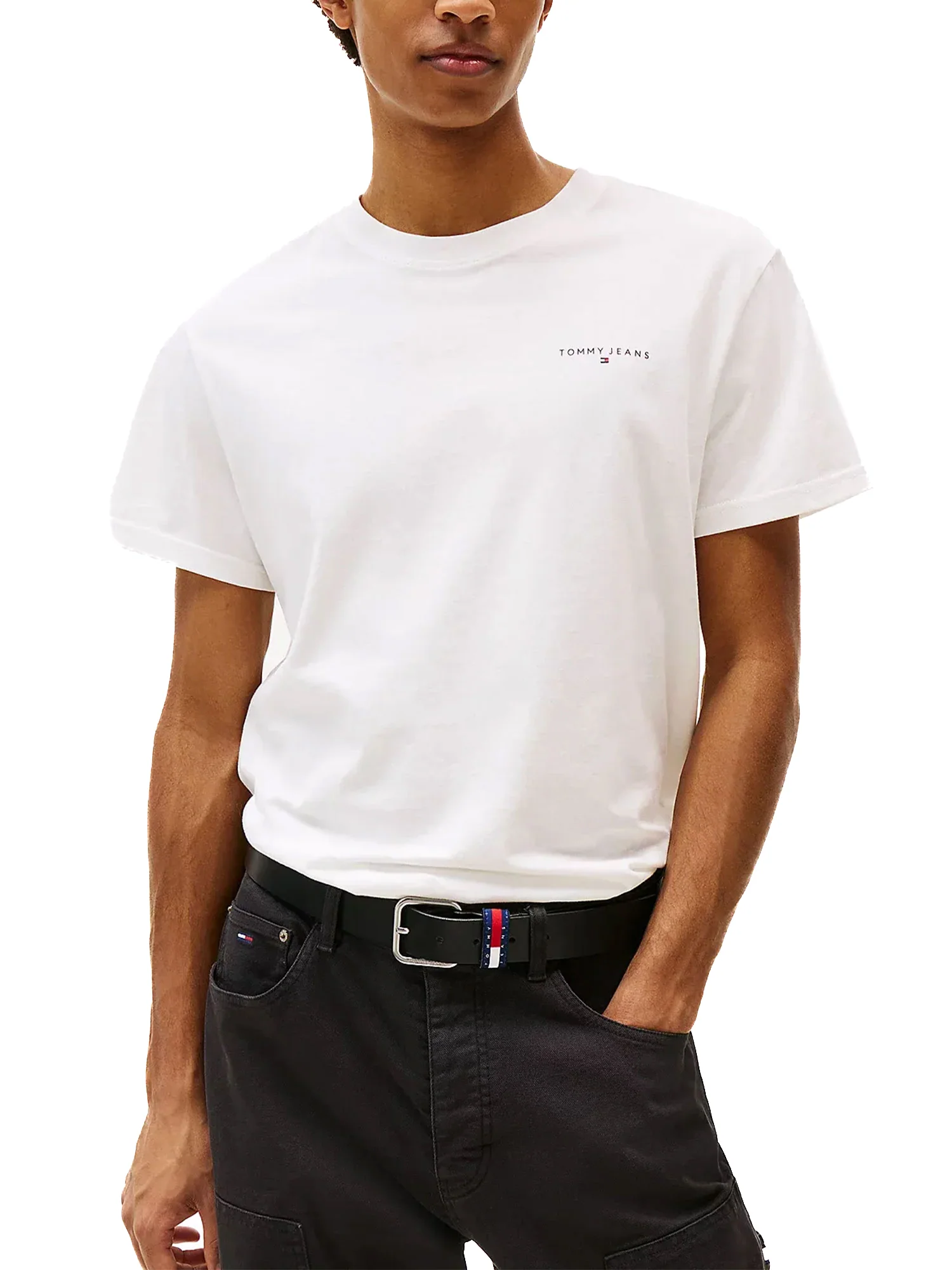 T-shirt maniche corte con logo lettering ecrù