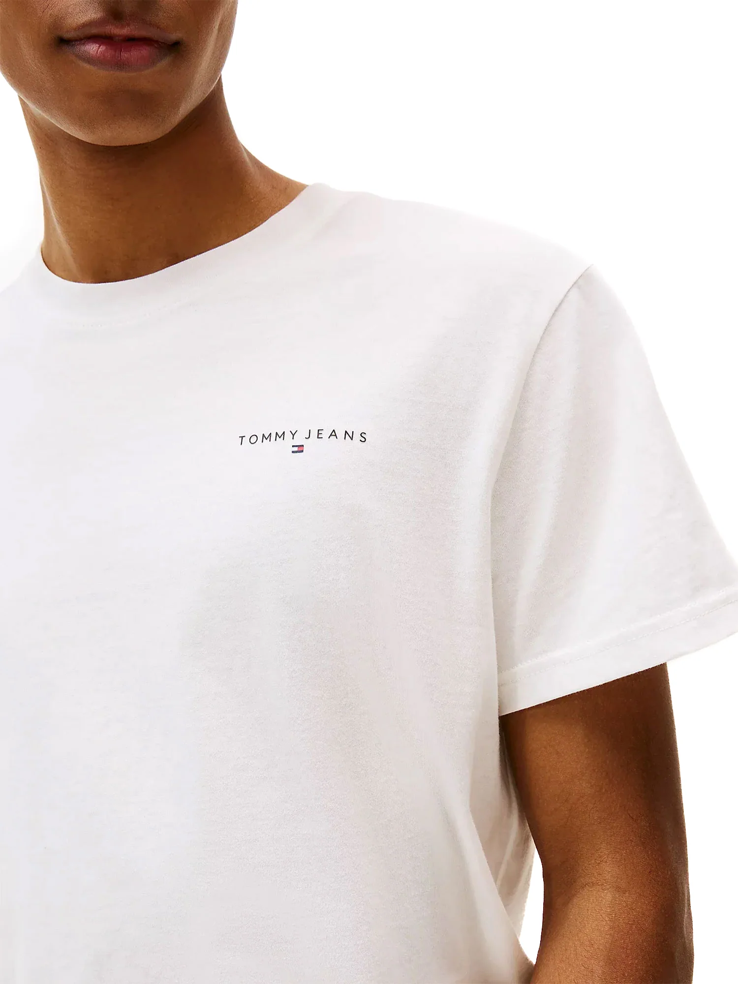 T-shirt maniche corte con logo lettering ecrù - Image 6