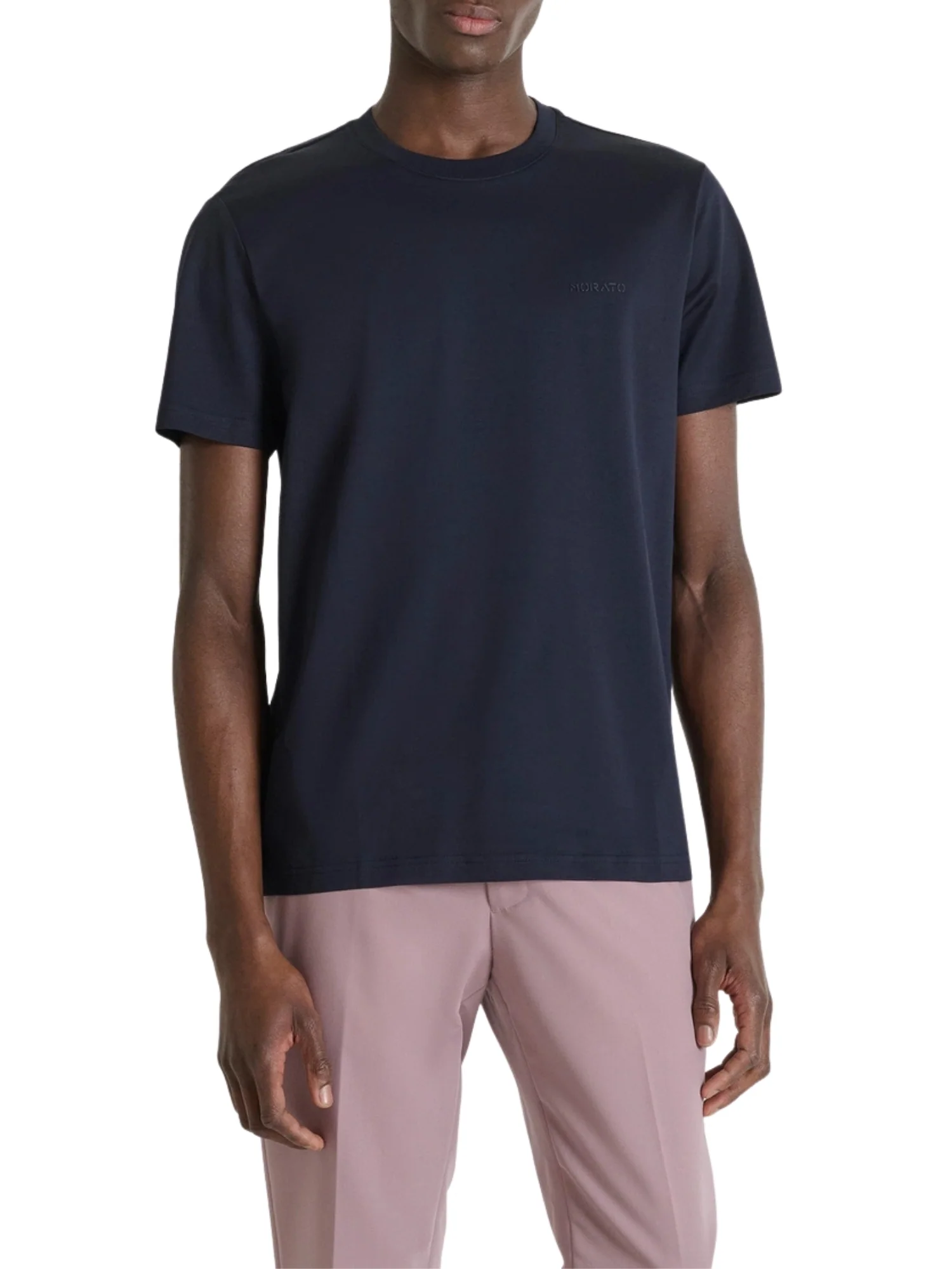 T-shirt con maniche corte modello slim neuter fabric blu