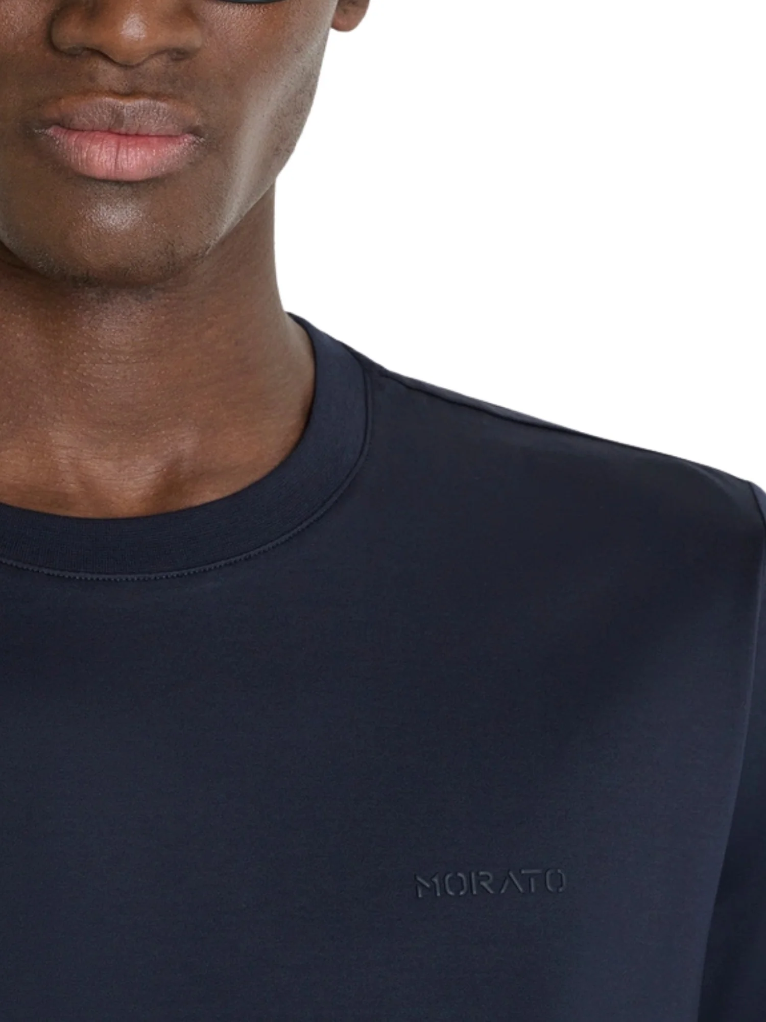 T-shirt con maniche corte modello slim neuter fabric blu - Image 3