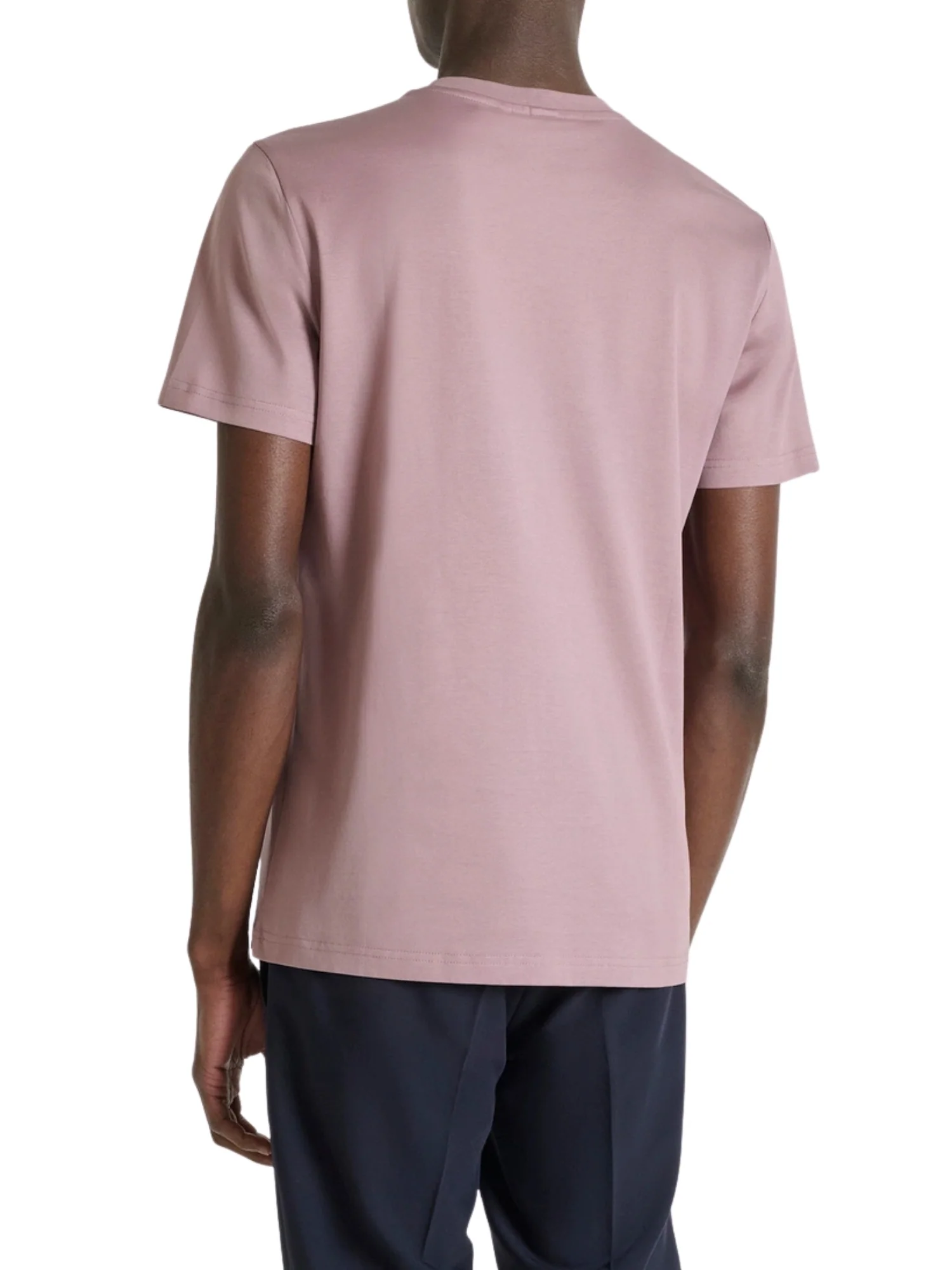 T-shirt con maniche corte modello slim neuter fabric cipria - Image 2