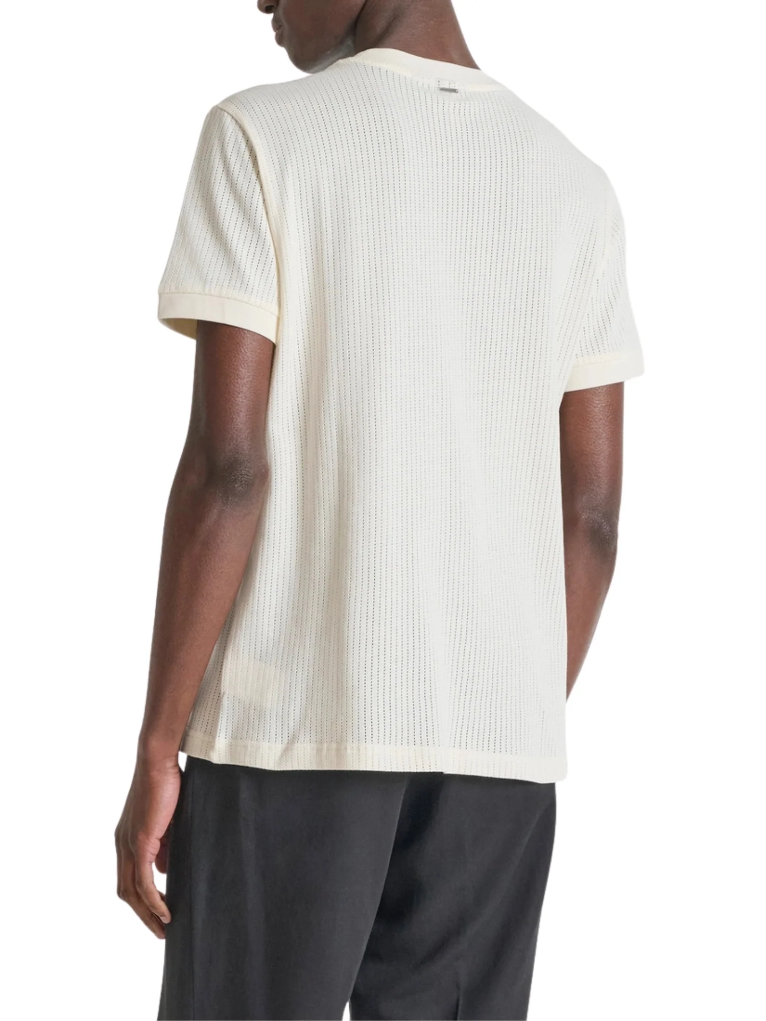 T-shirt con maniche corte modello slim neuter fabric crema - Image 2
