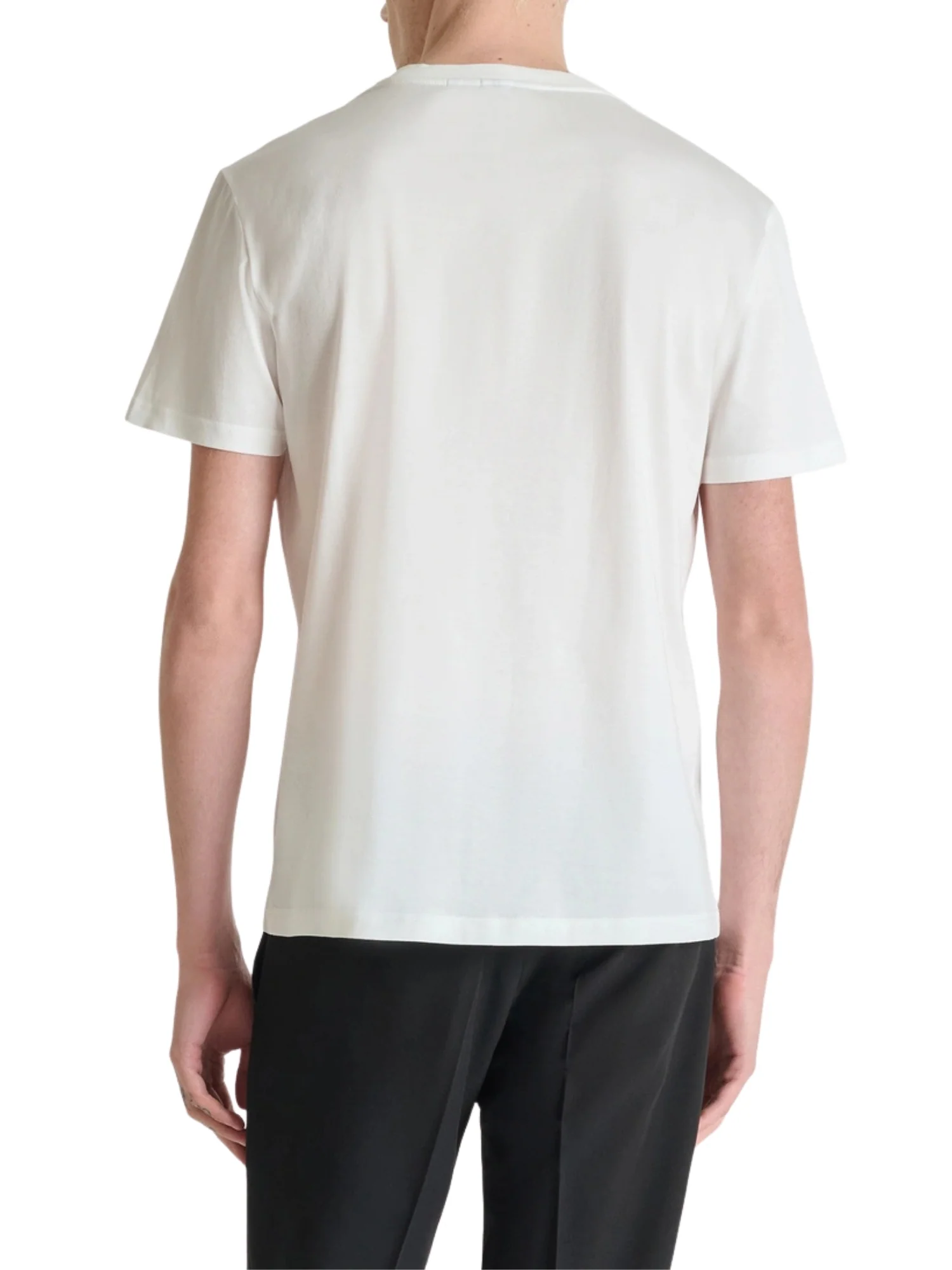 T-shirt con maniche corte modello slim neuter fabric crema - Image 2