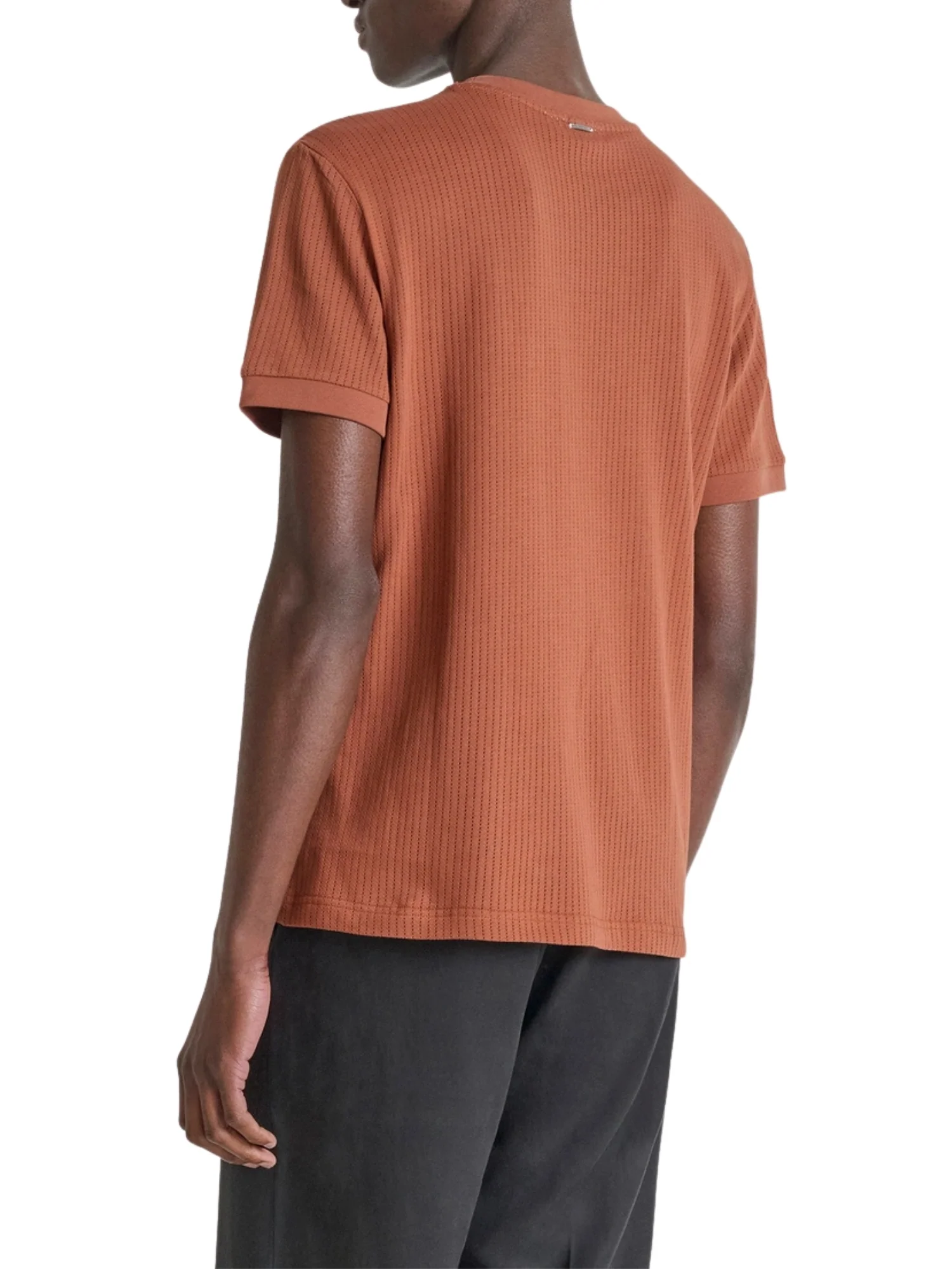 T-shirt con maniche corte modello slim neuter fabric dusty pink - Image 2