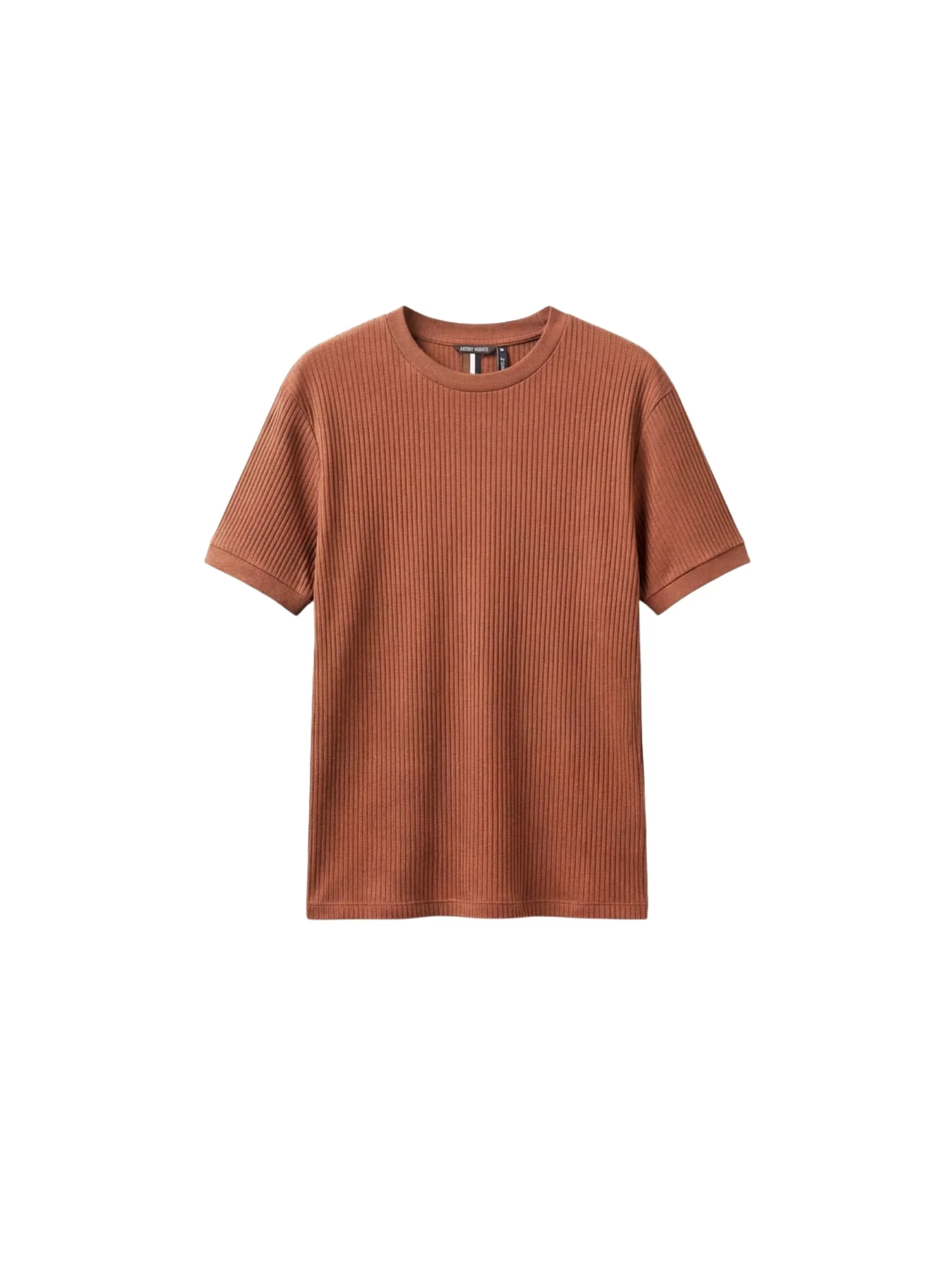 T-shirt con maniche corte modello slim neuter fabric dusty pink - Image 4