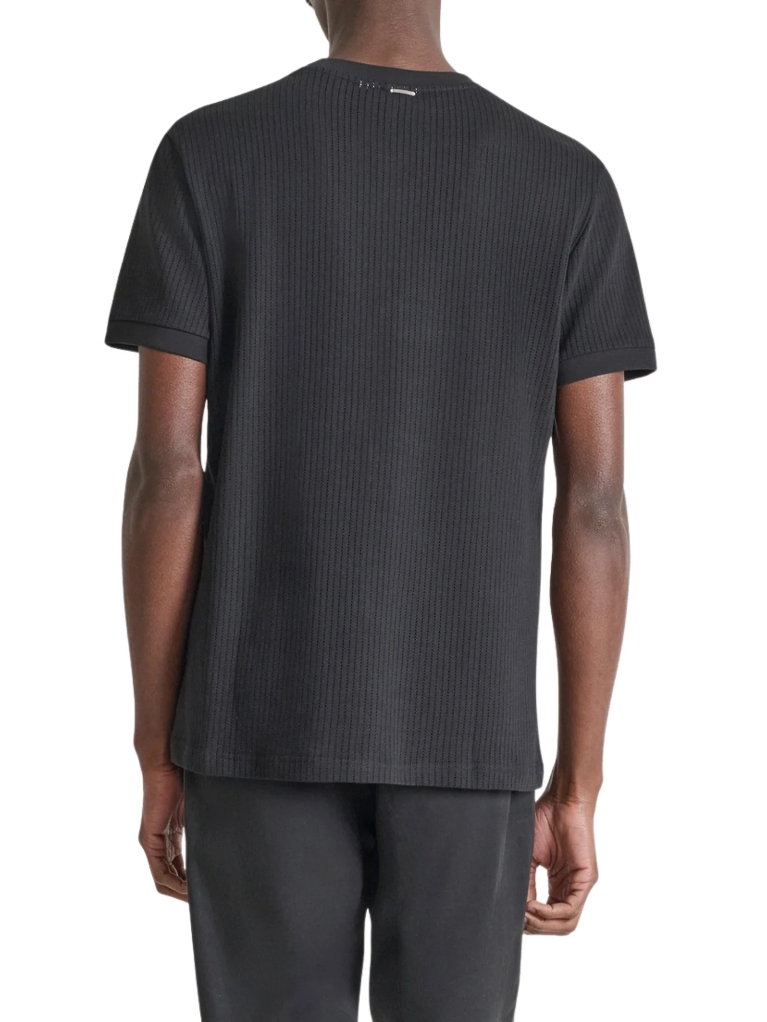 T-shirt con maniche corte modello slim neuter fabric nero - Image 2