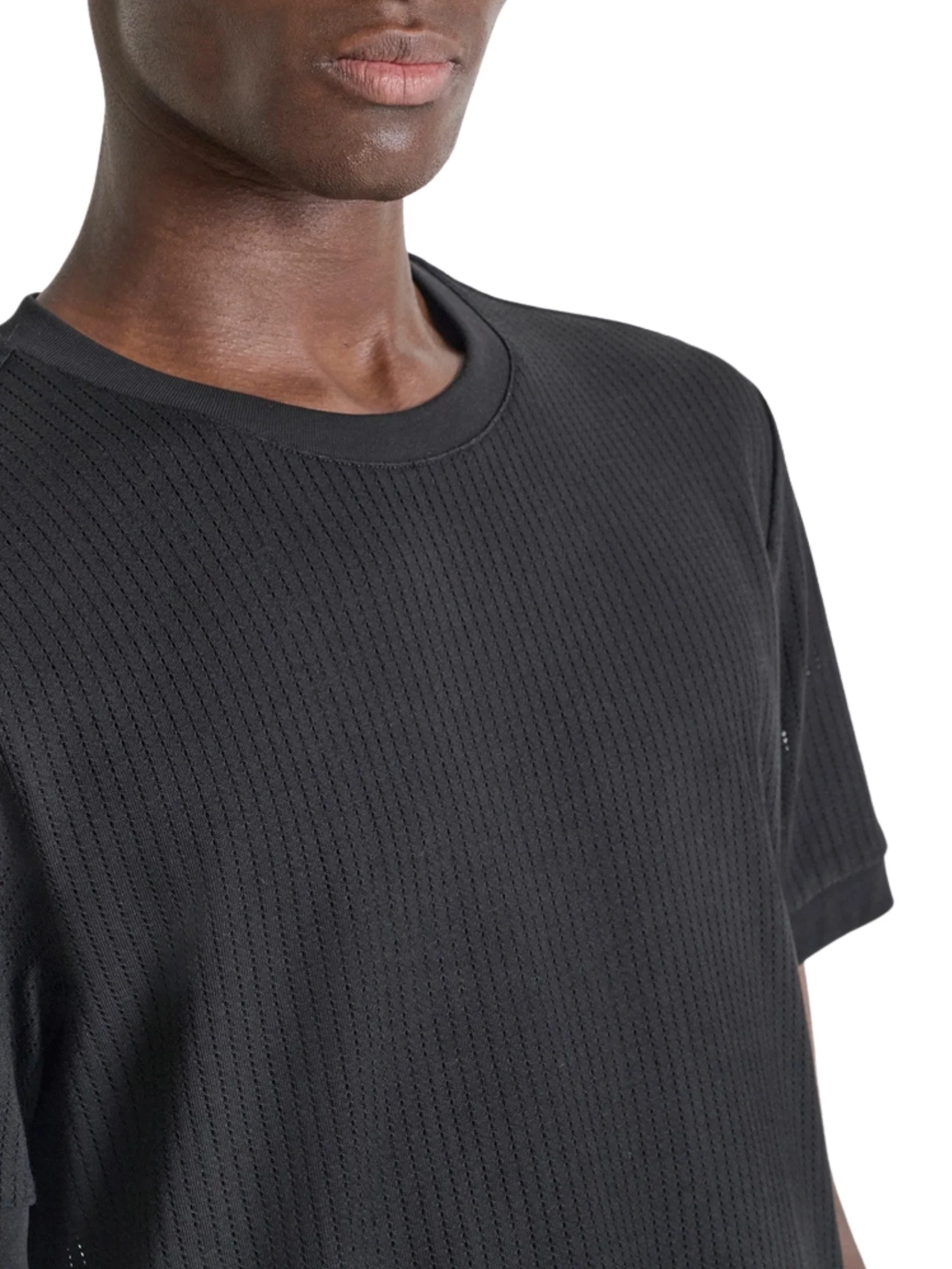 T-shirt con maniche corte modello slim neuter fabric nero - Image 3