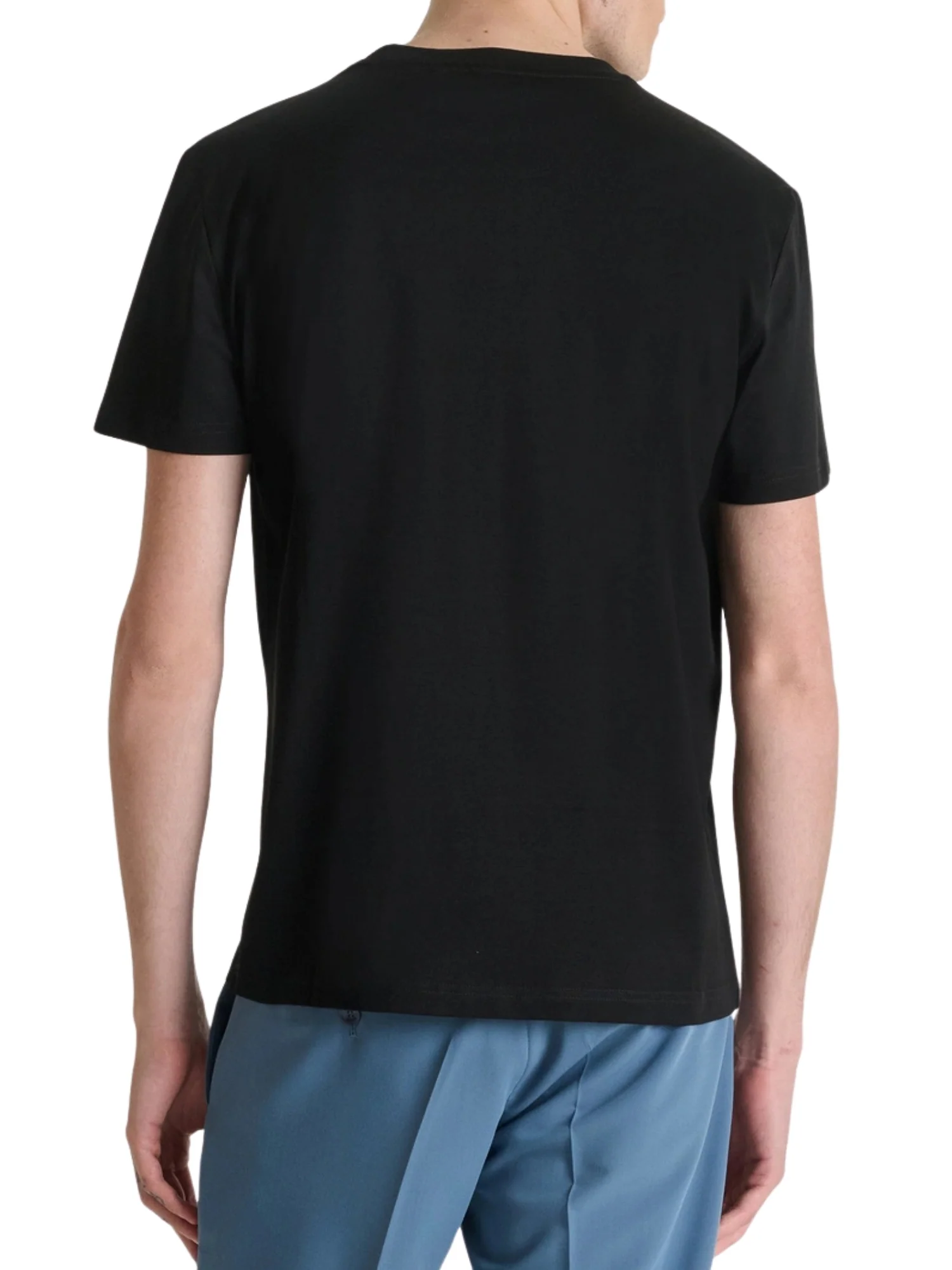 T-shirt con maniche corte modello slim neuter fabric nero - Image 2