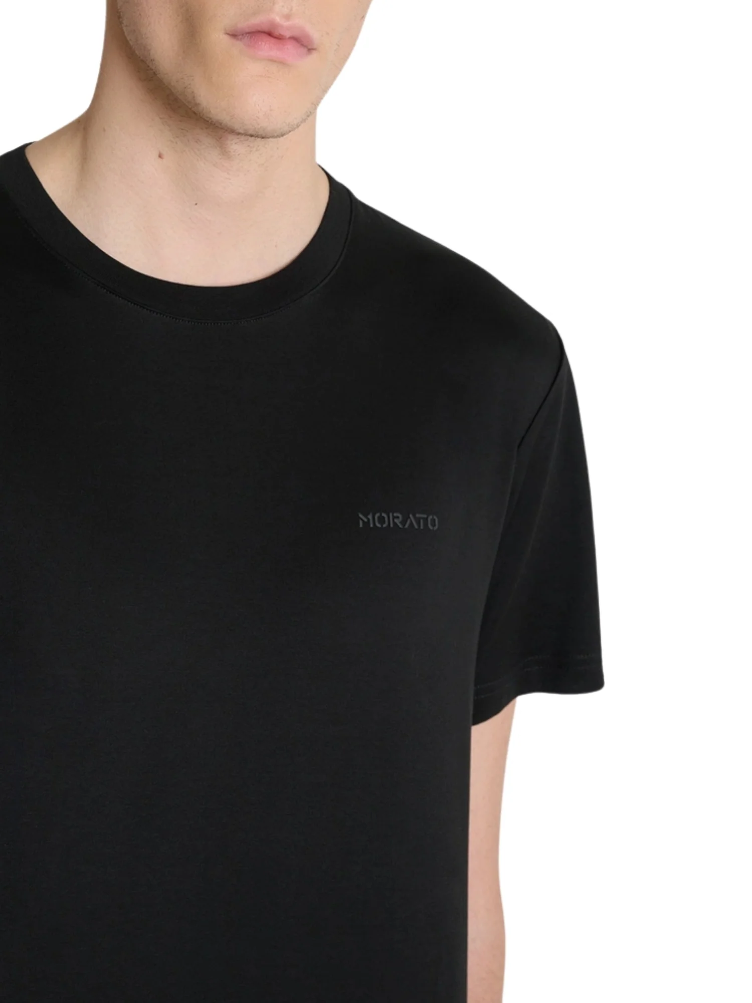 T-shirt con maniche corte modello slim neuter fabric nero - Image 3