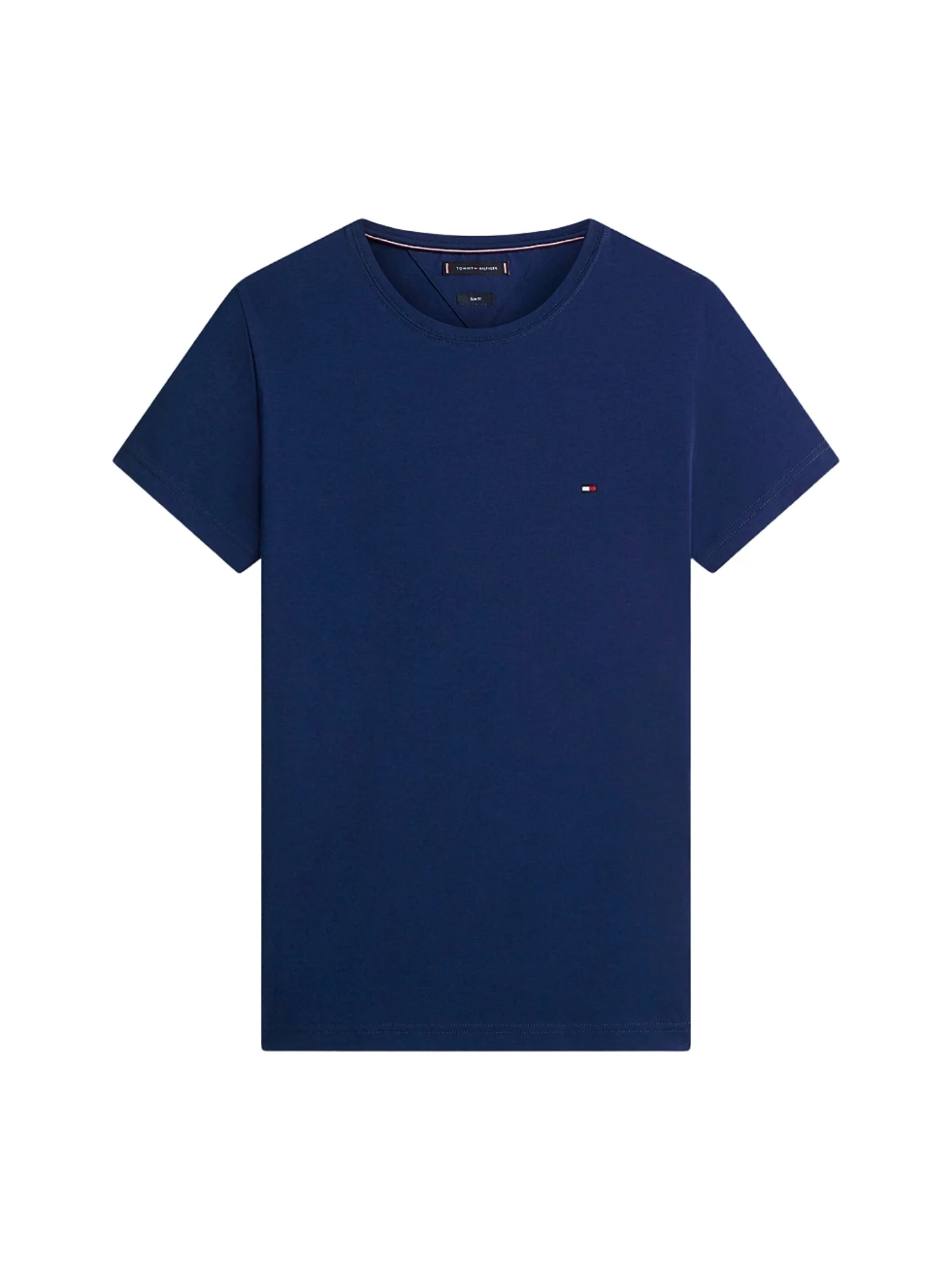 T-shirt con maniche corte Tommy Hilfiger modello slim stretch blu - Image 3