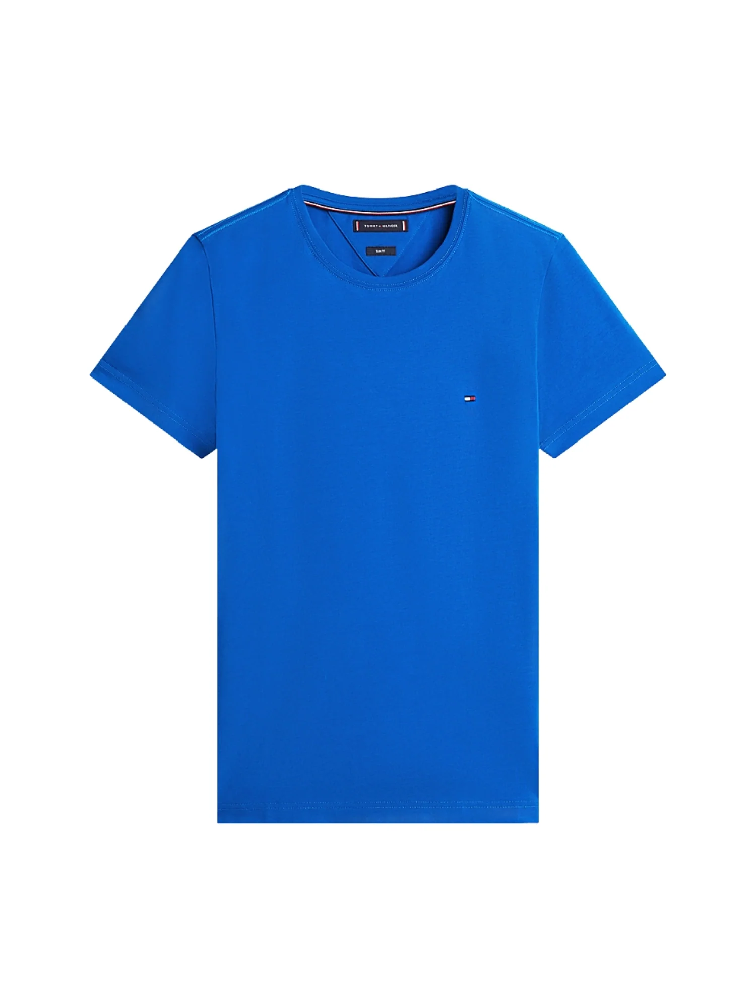 T-shirt con maniche corte Tommy Hilfiger modello slim stretch bluette - Image 3