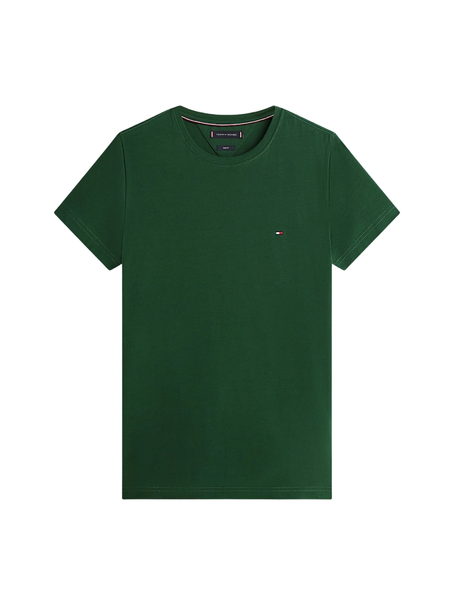T-shirt con maniche corte Tommy Hilfiger modello slim stretch verde - Image 3