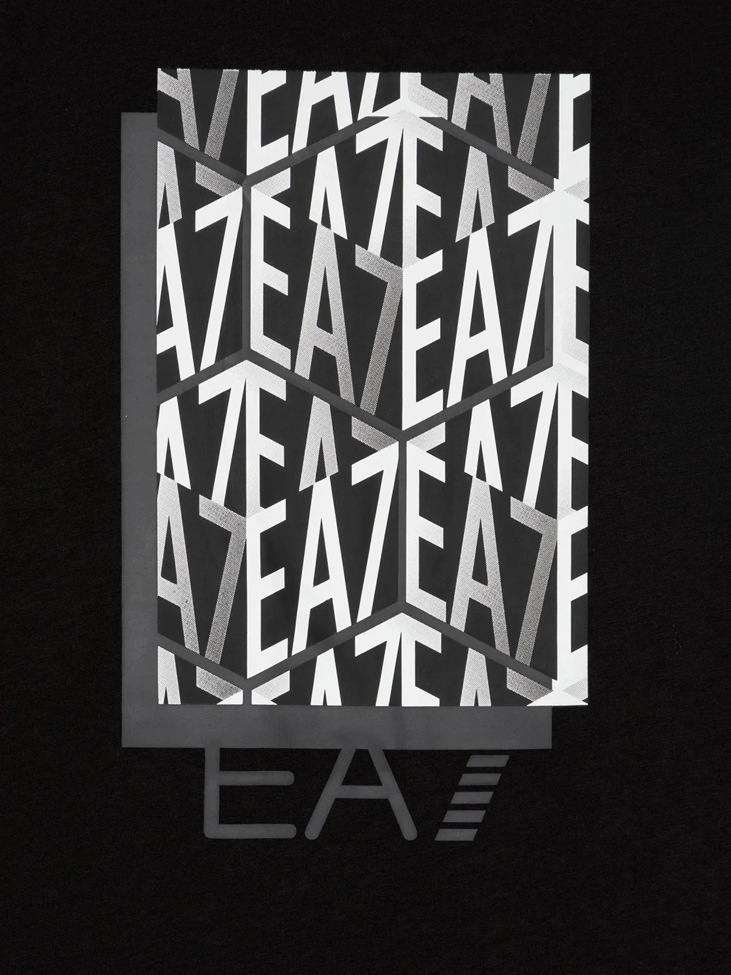 T-shirt stampa doppio logo fronte e retro nero - Image 3