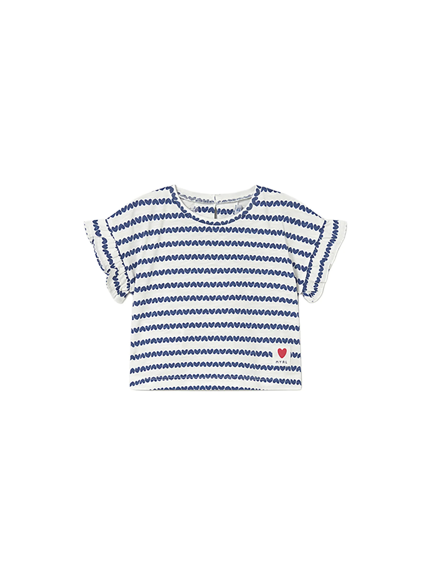 T-shirt Mayoral Bambina stampata porcellana