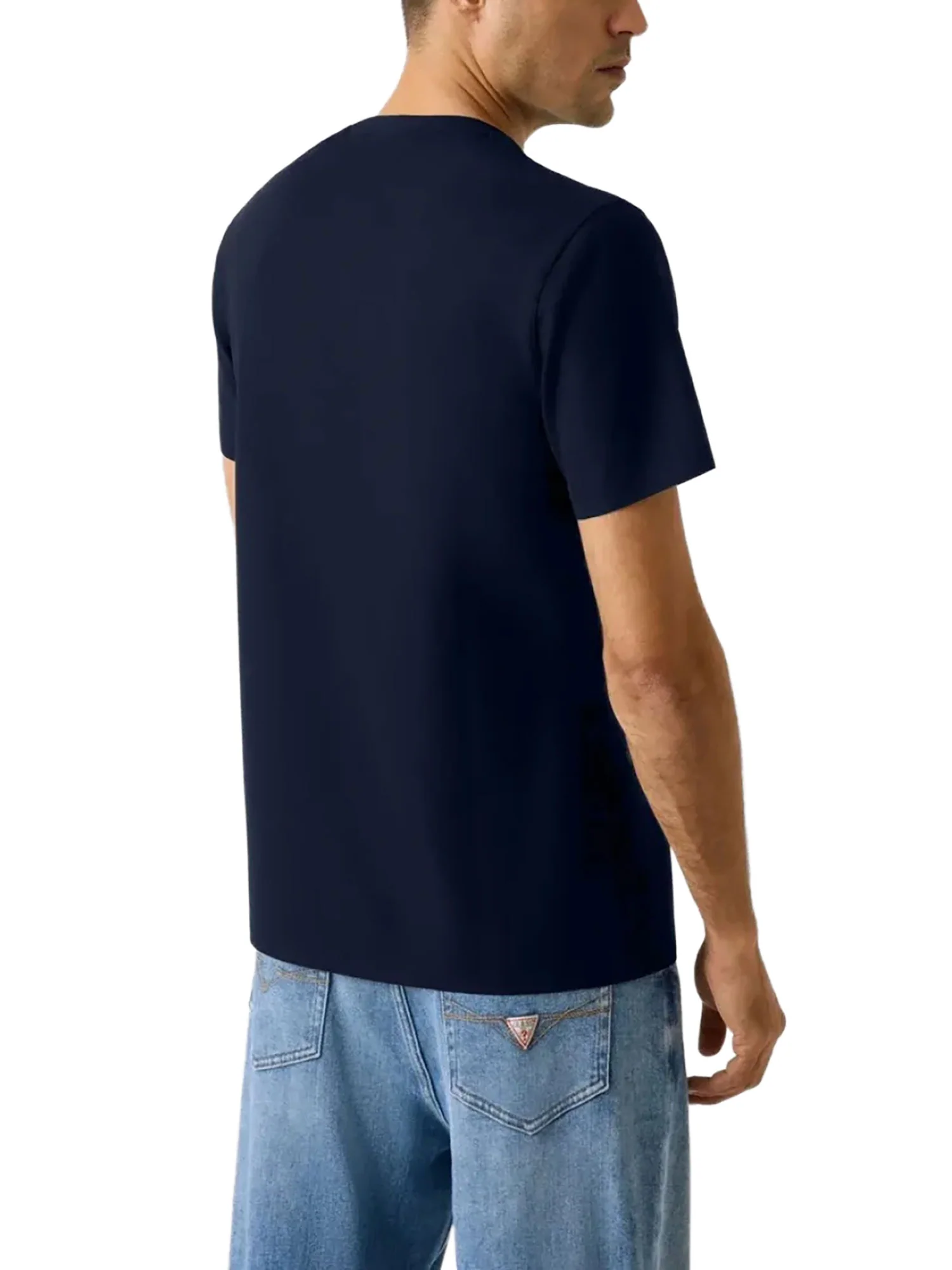 T-shirt Guess Uomo manica corta tech stretch
 blu - Image 2