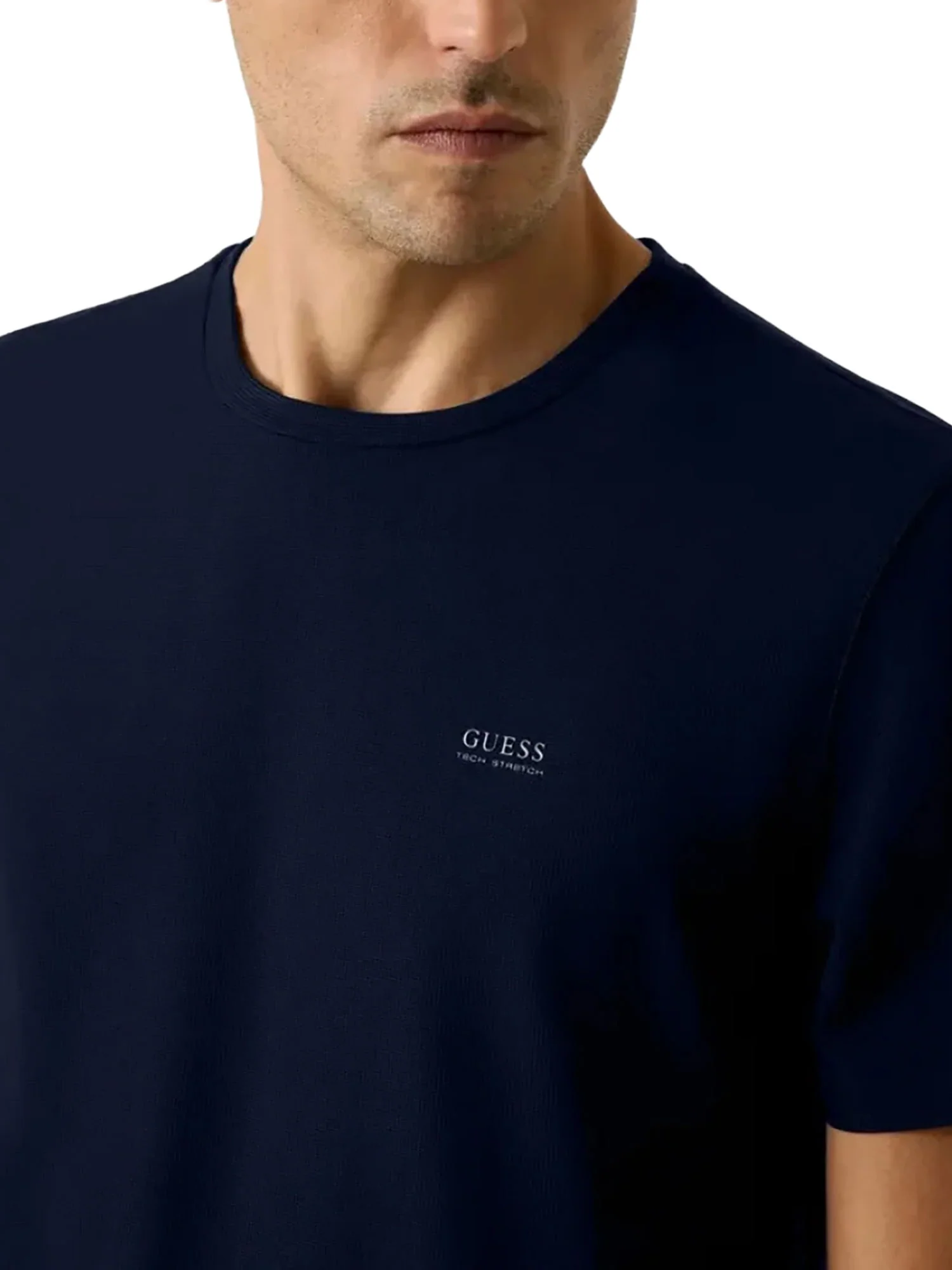 T-shirt Guess Uomo manica corta tech stretch
 blu - Image 3