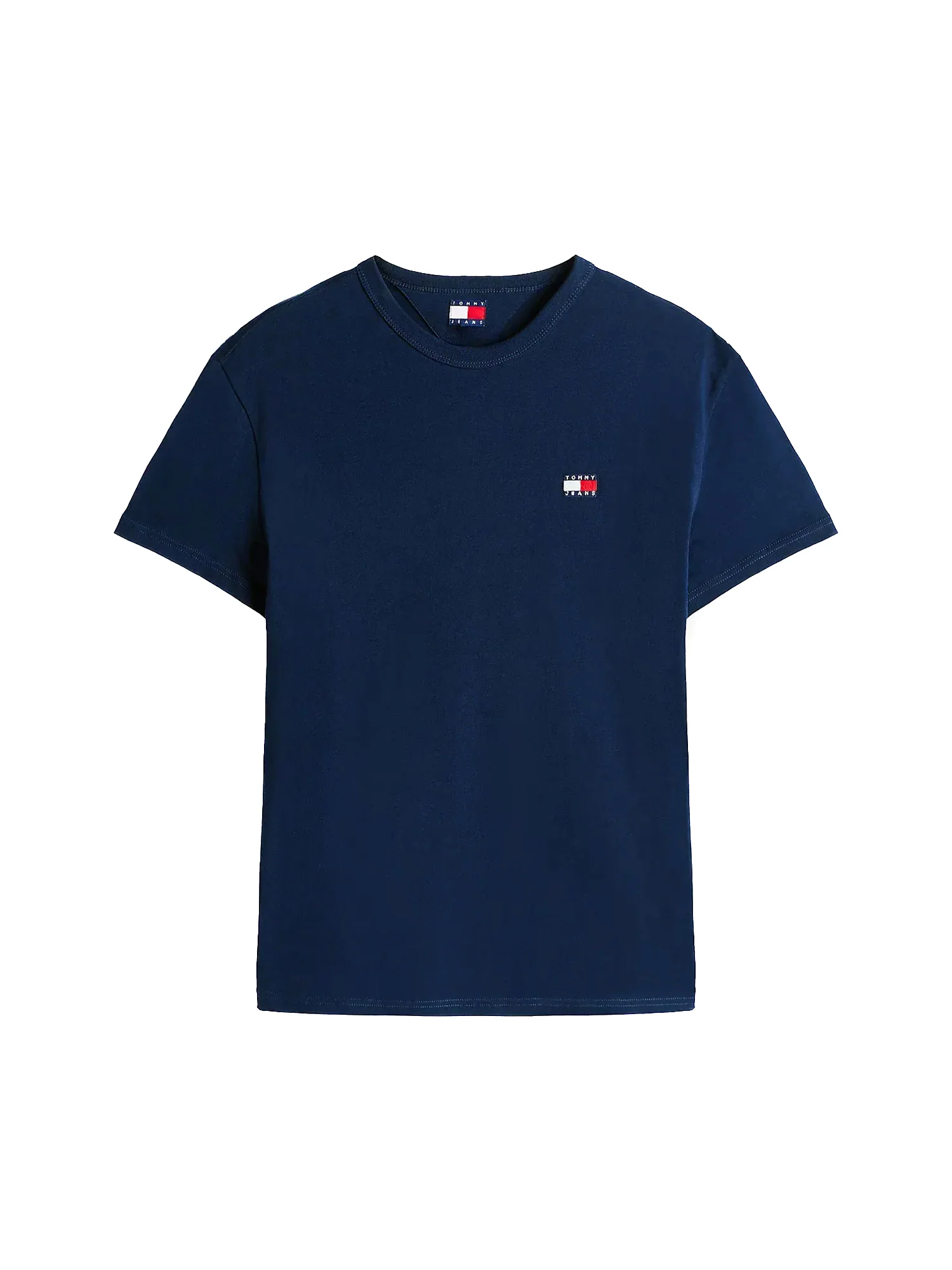 T-shirt maniche corte con badge frontale blu - Image 4