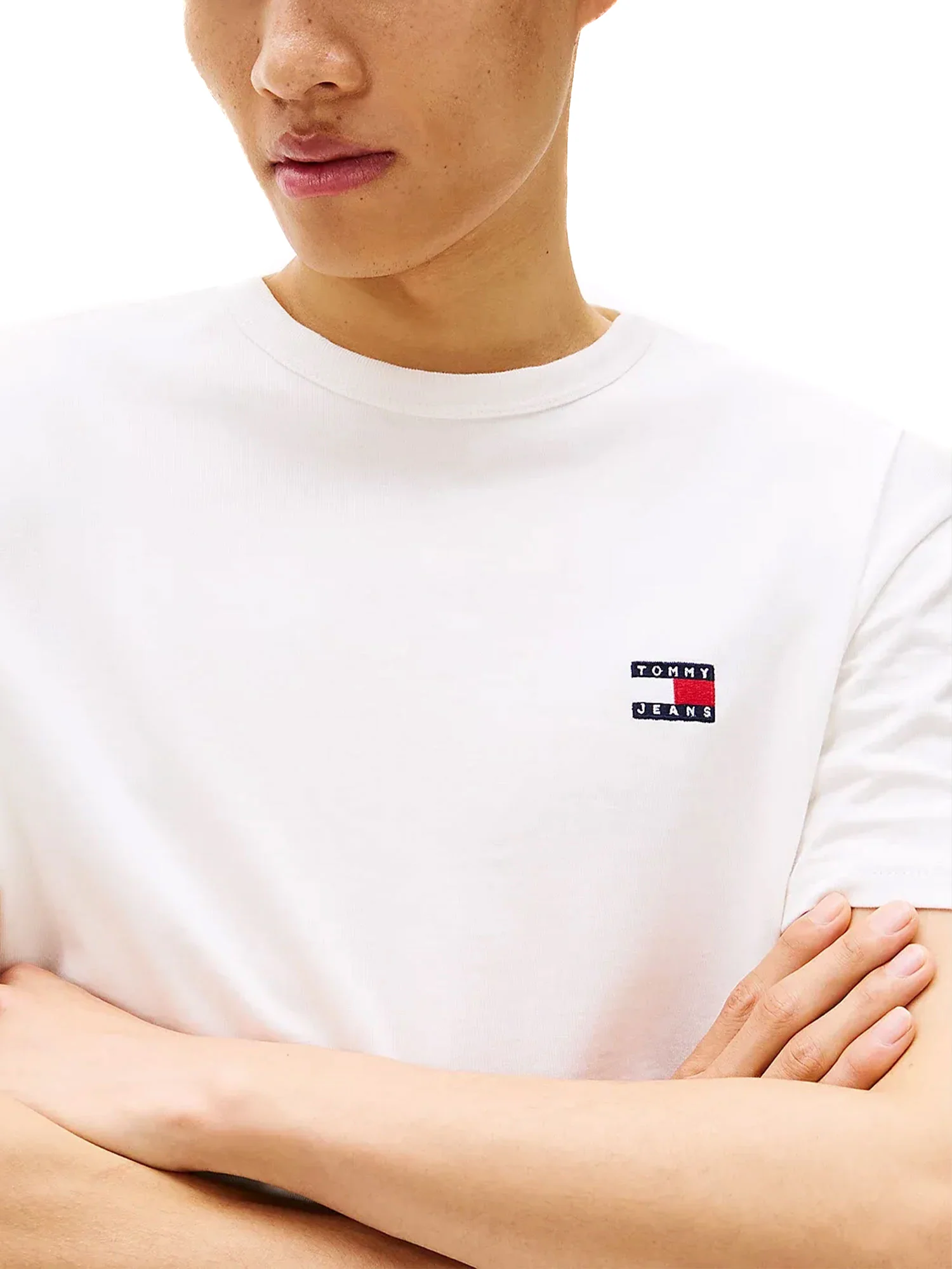 T-shirt maniche corte con badge frontale ecrù - Image 3