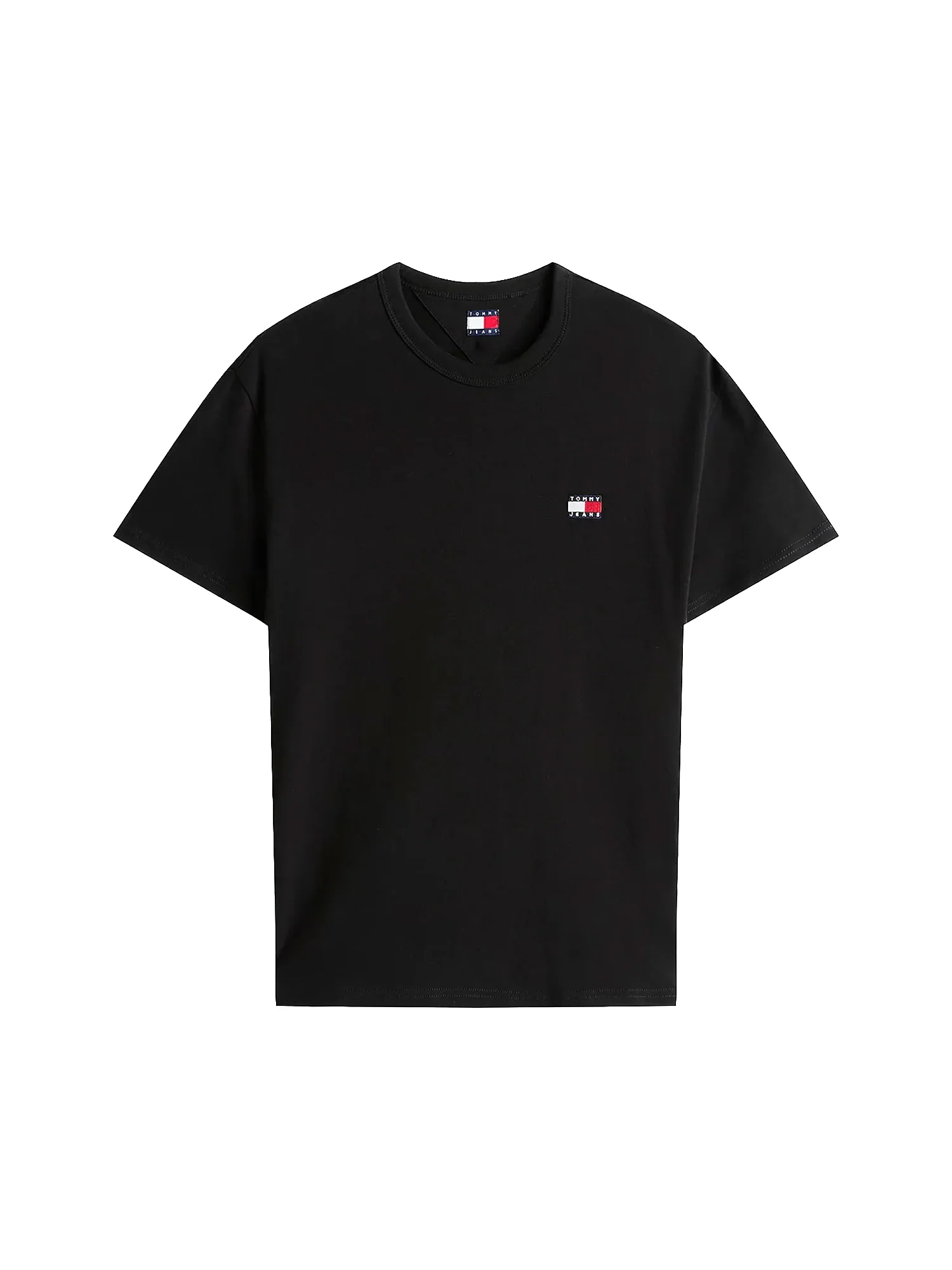 T-shirt maniche corte con badge frontale nero - Image 4