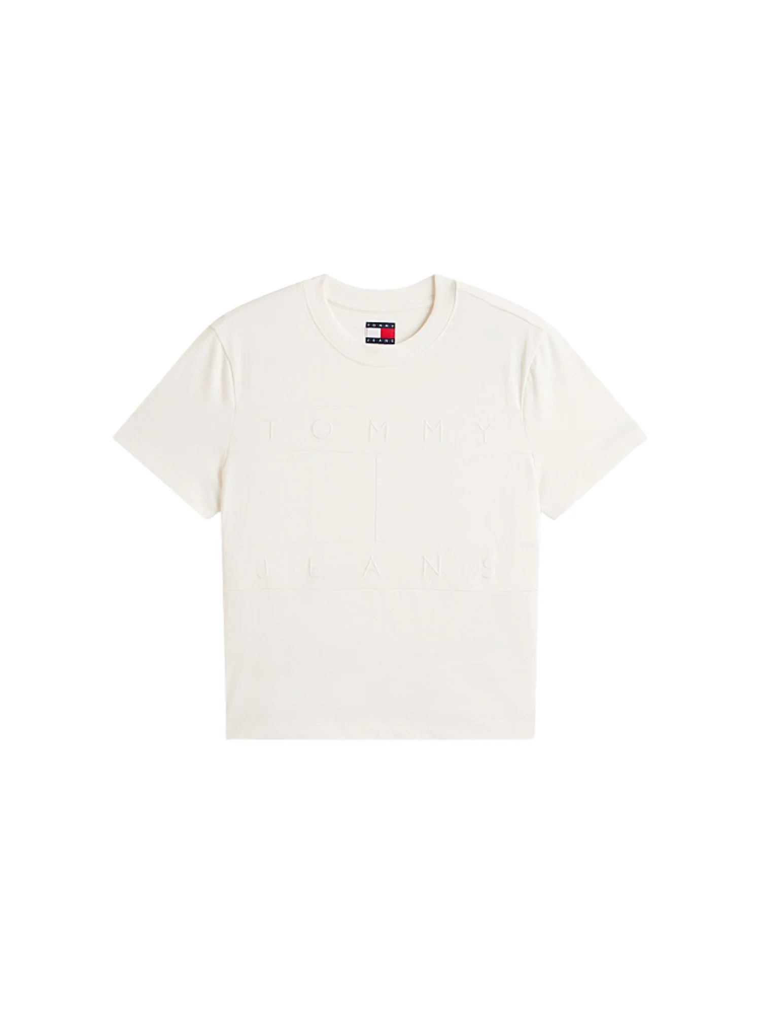 T-shirt con maniche corte modello tonal flag bianco - Image 3