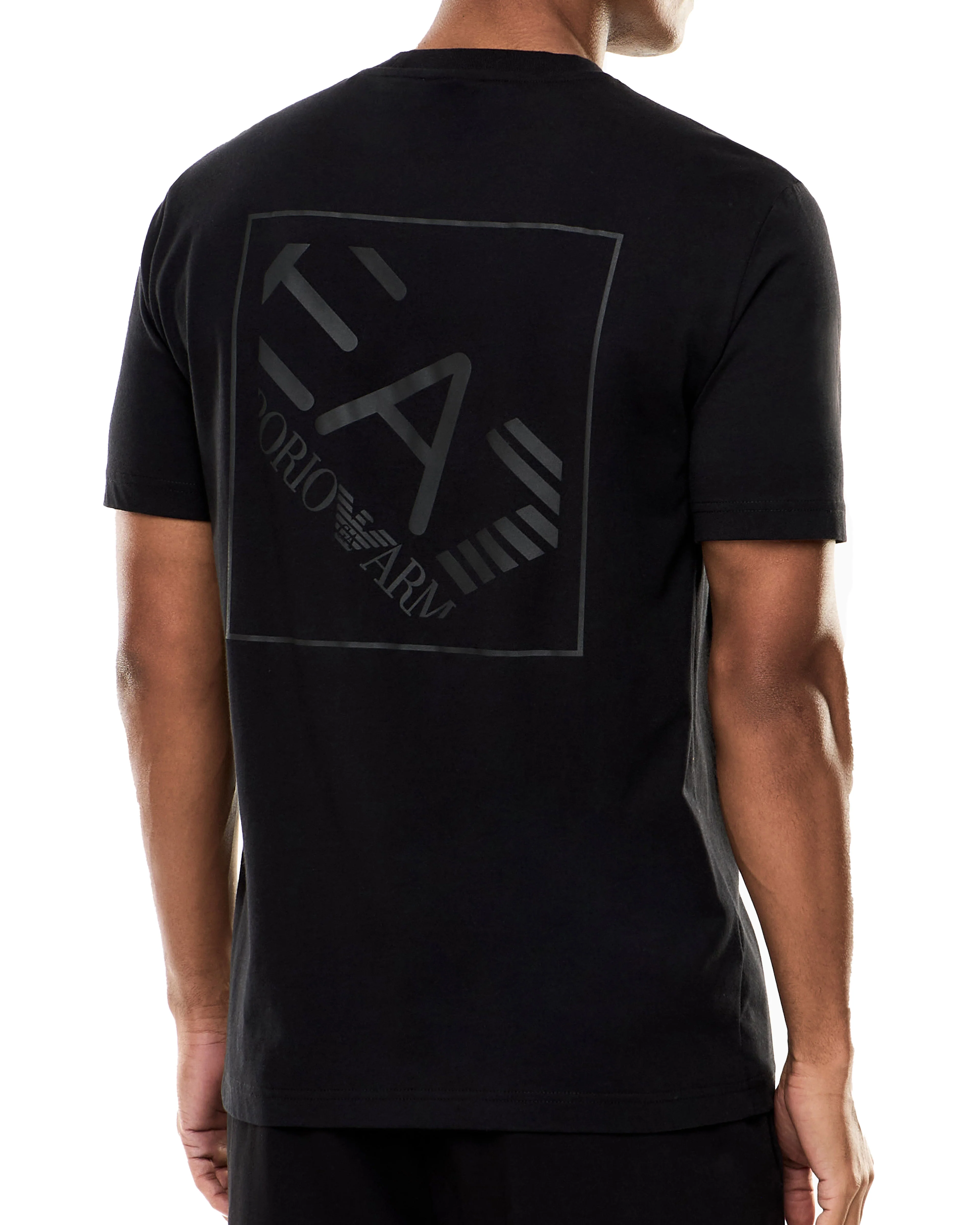 T-shirt EA7 uomo manica corta Train logo nero - Image 2