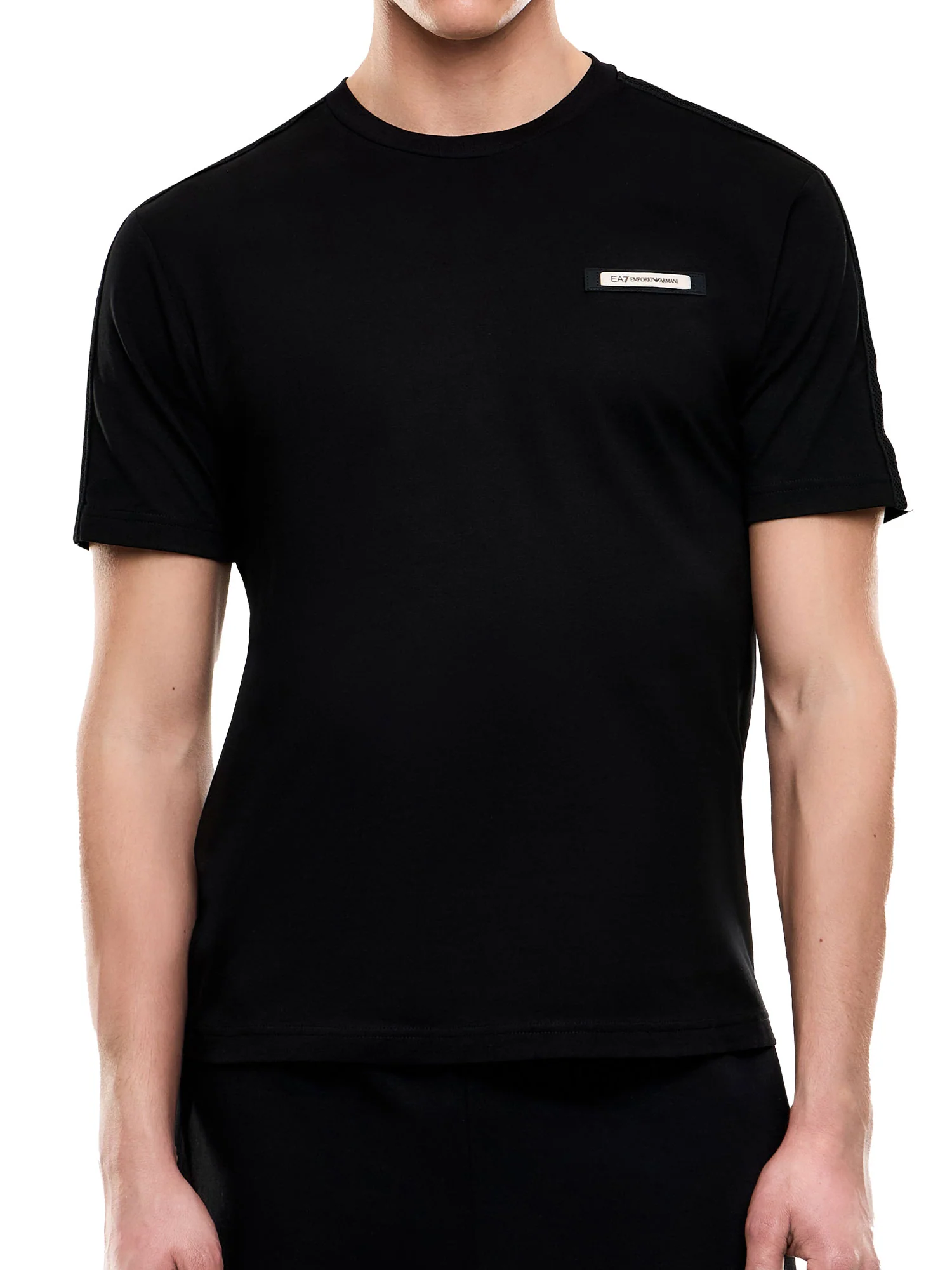 T-shirt EA7 uomo manica corta Train logo nero