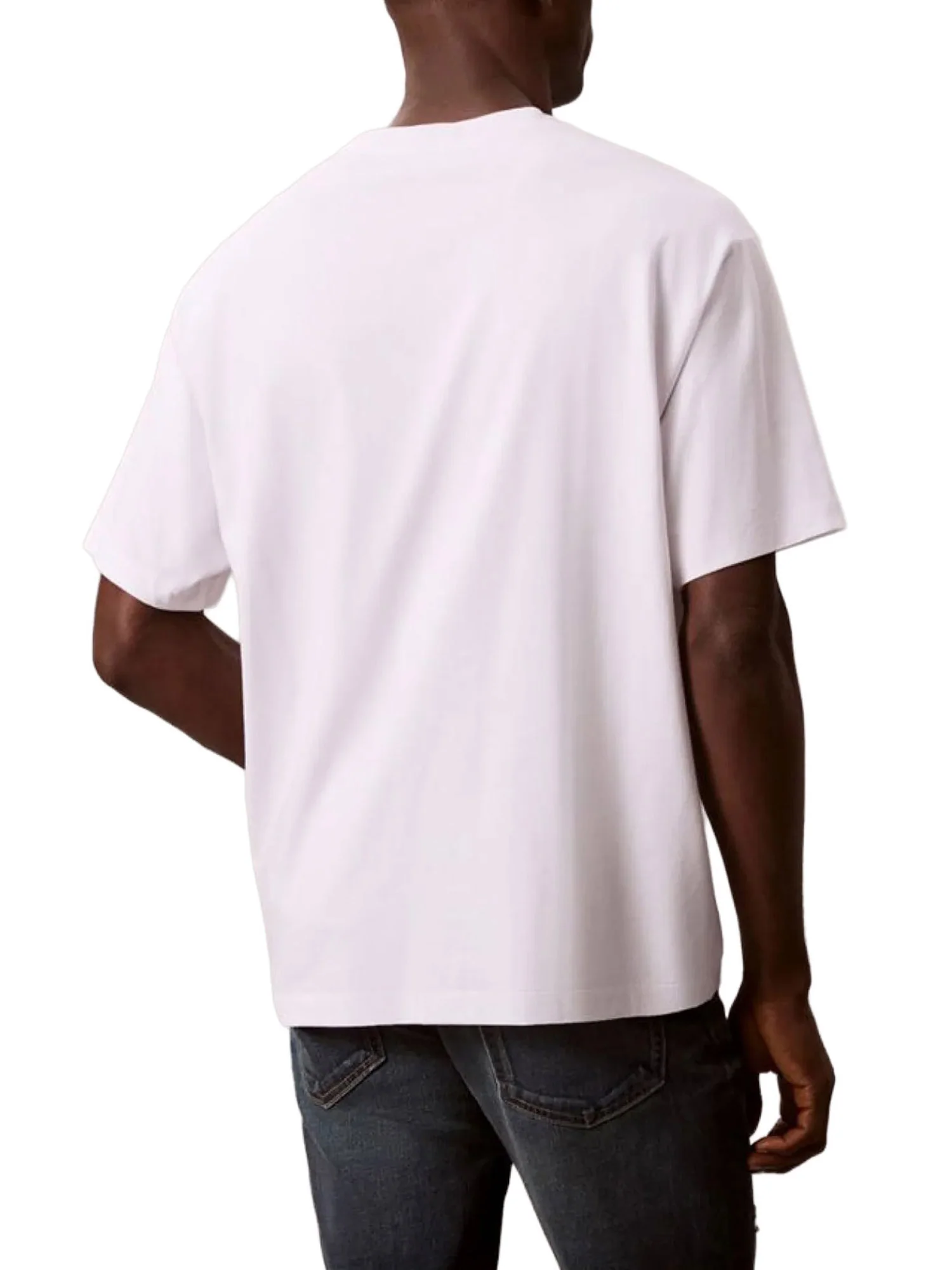 T-shirt Calvin Klein Jeans Uomo manica corta monologo graphic Bianco - Image 2