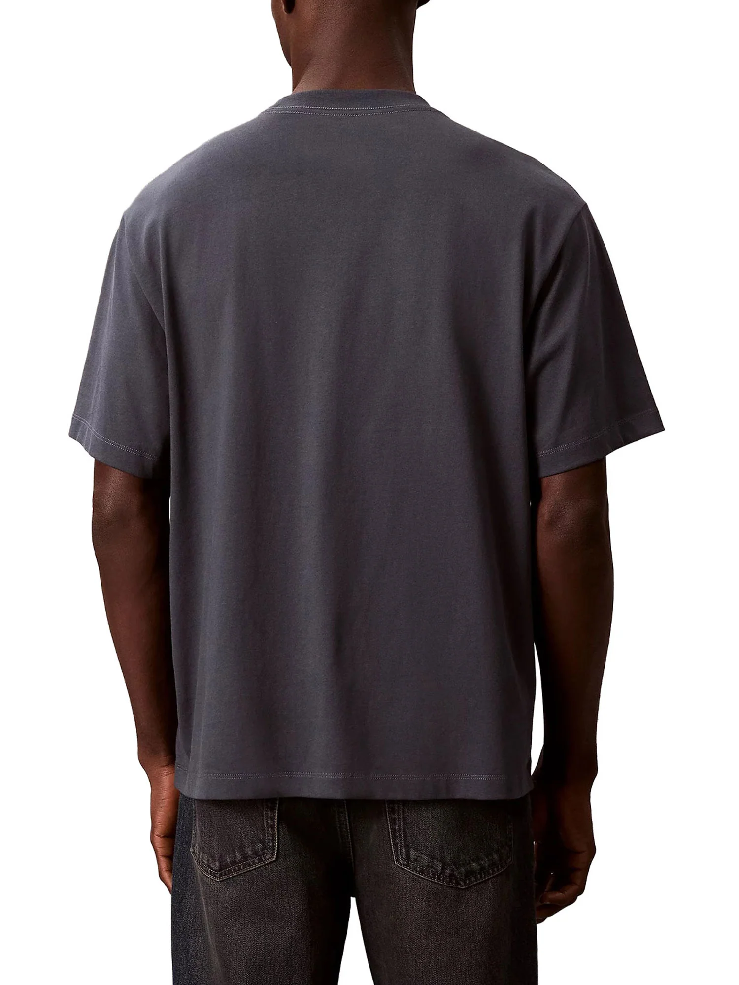 T-shirt Calvin Klein Jeans Uomo manica corta monologo graphic Blu - Image 2