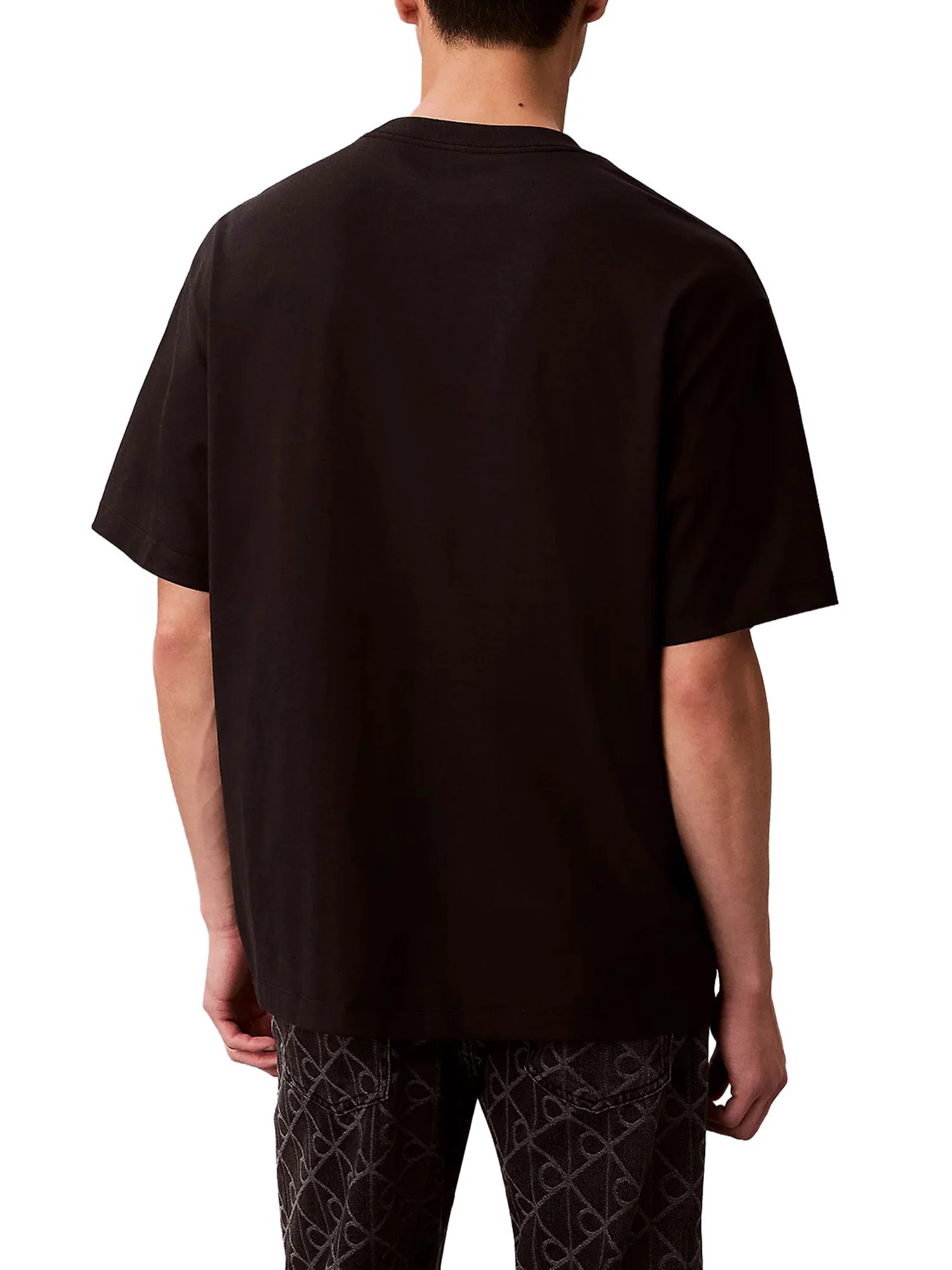 T-shirt Calvin Klein Jeans Uomo manica corta monologo graphic Nero - Image 2