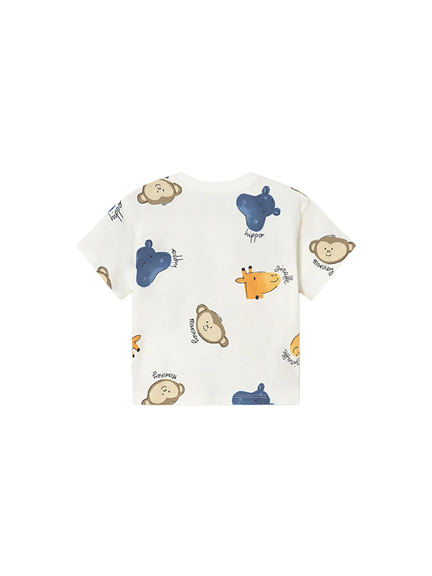 T-shirt Mayoral Bambino con taschino stampa animals panna - Image 2