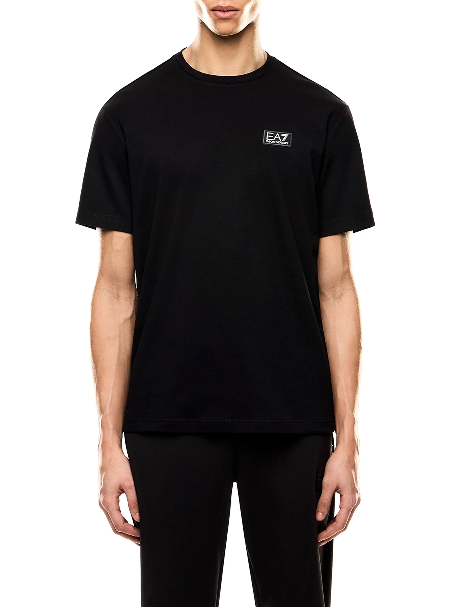 T-shirt con zip laterale nero