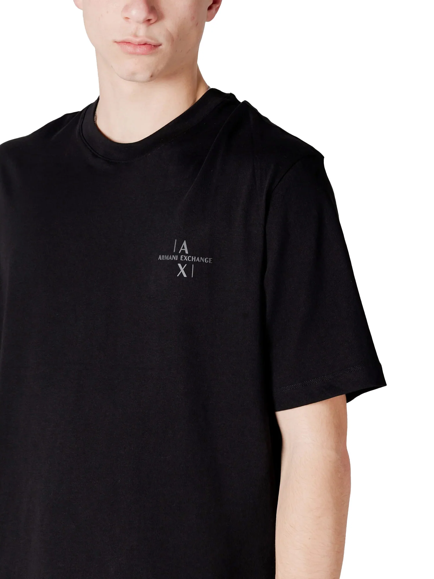 T-shirt mini logo sul petto nero - Image 3