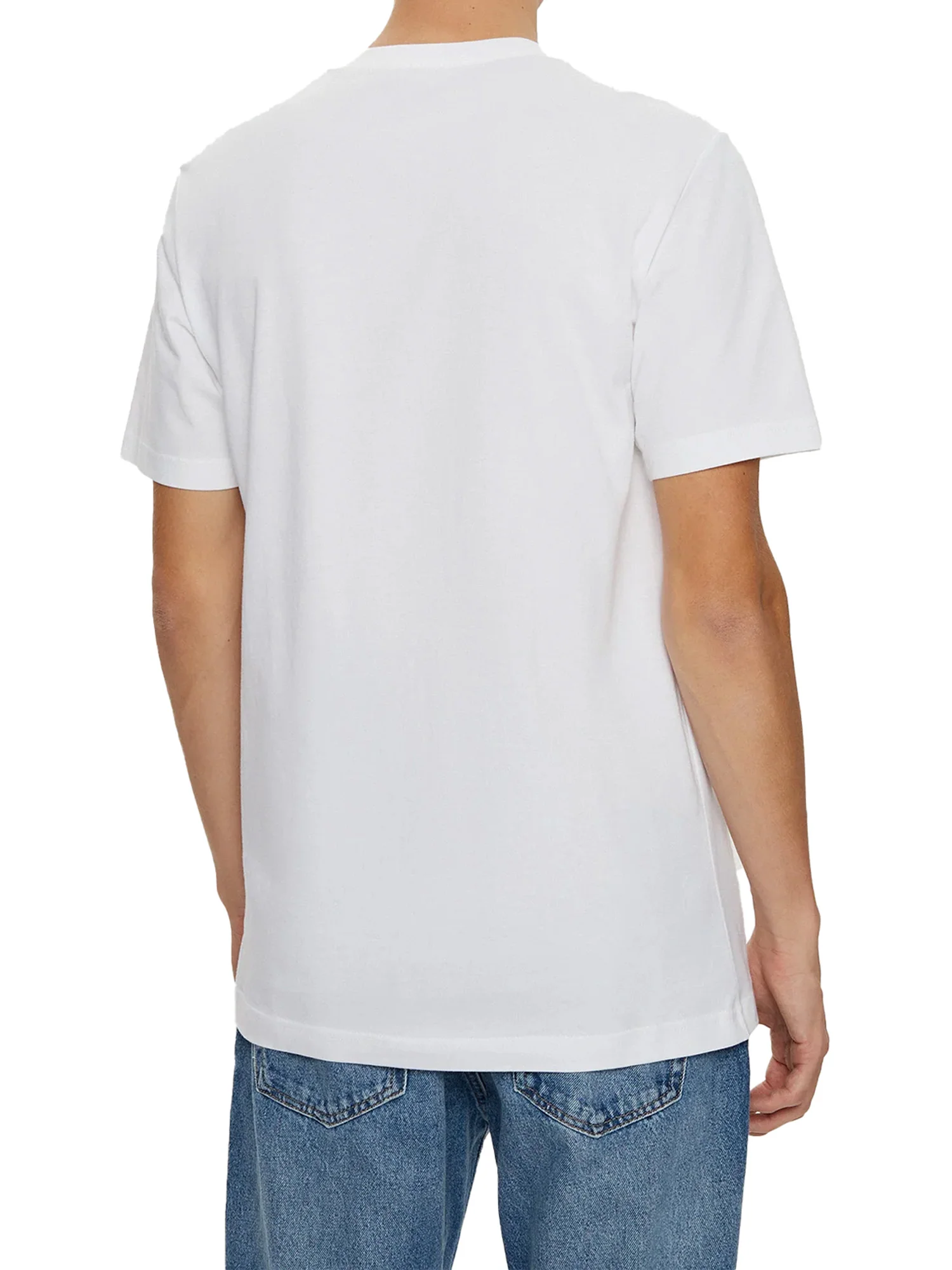 T-shirt minimal logo frontale bianco - Image 2