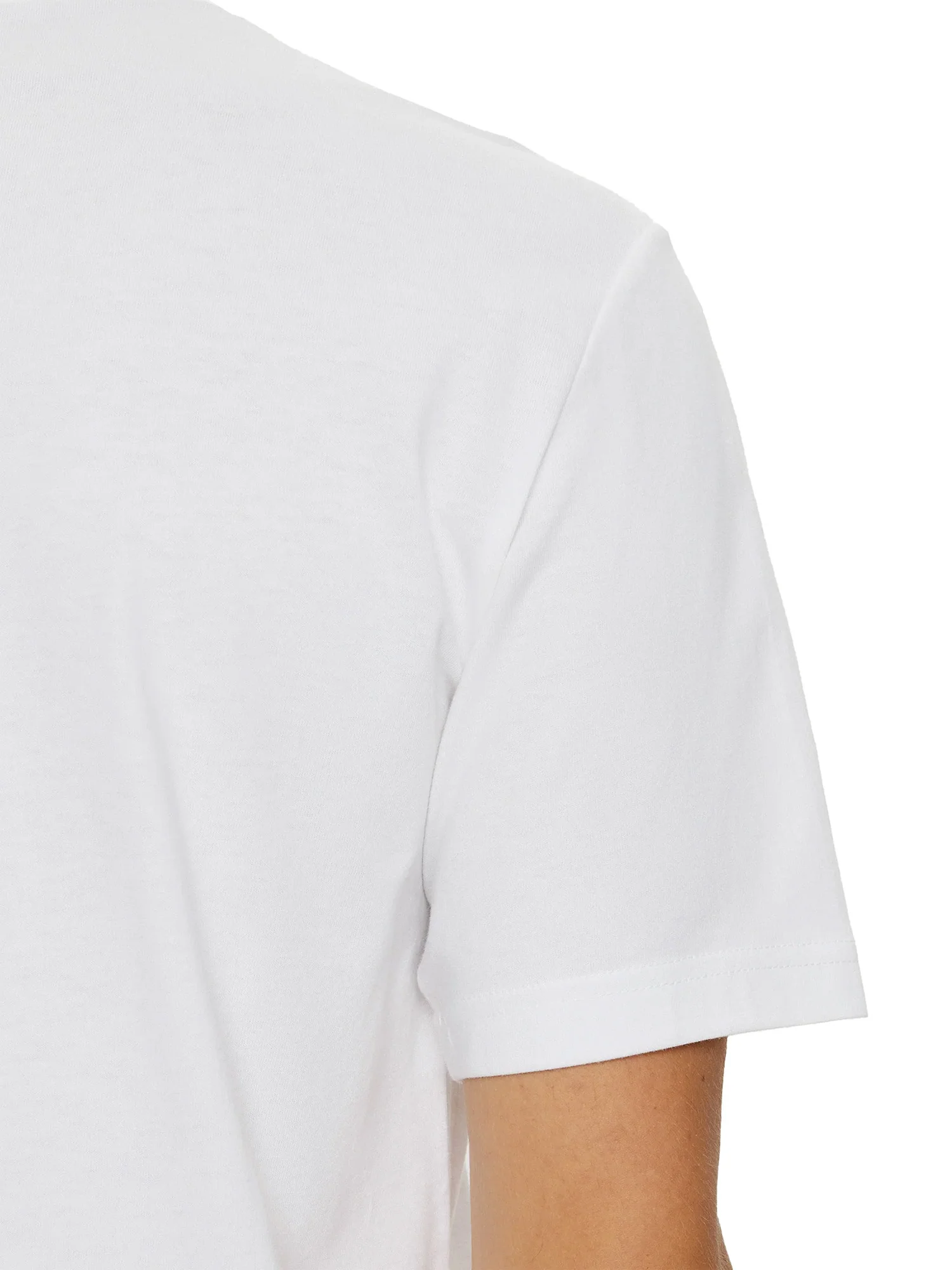 T-shirt minimal logo frontale bianco - Image 4