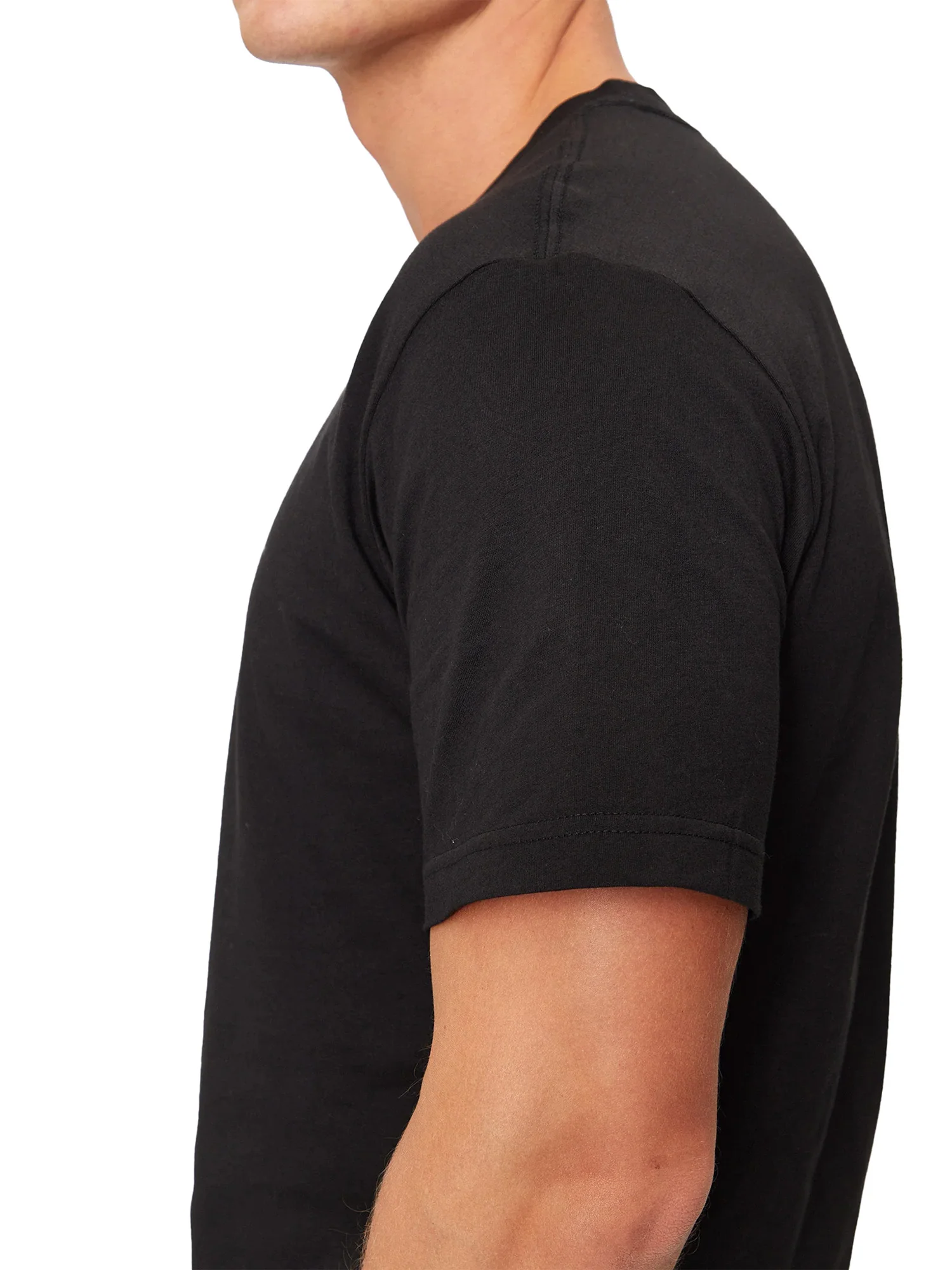 T-shirt minimal logo frontale nero - Image 4