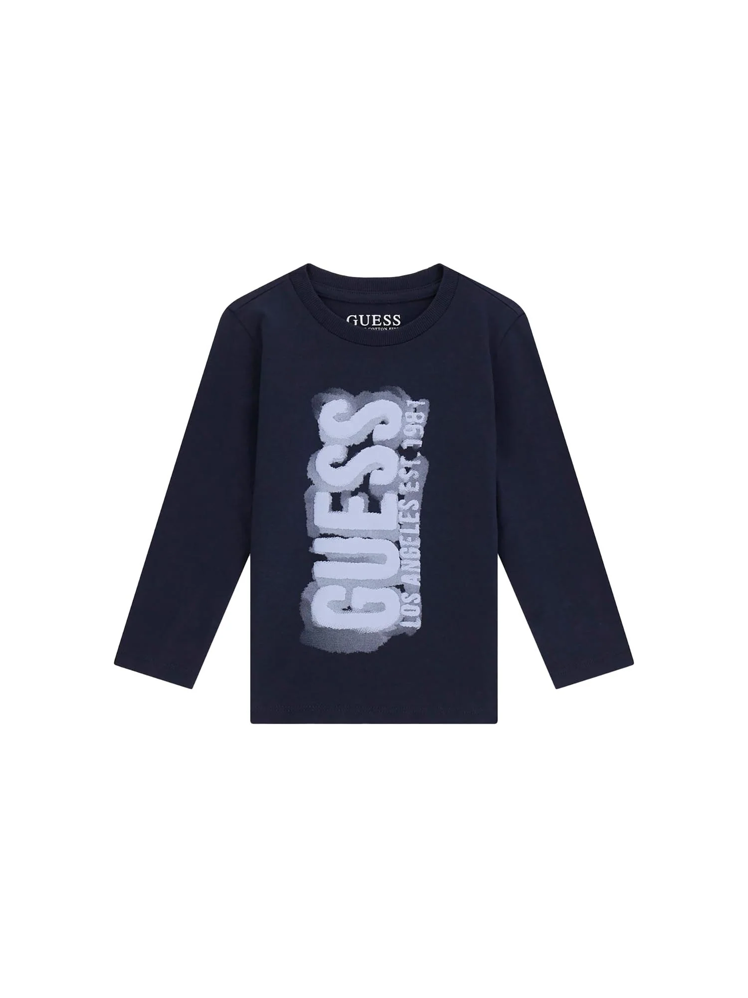 T-shirt Guess Neonato con logo blu