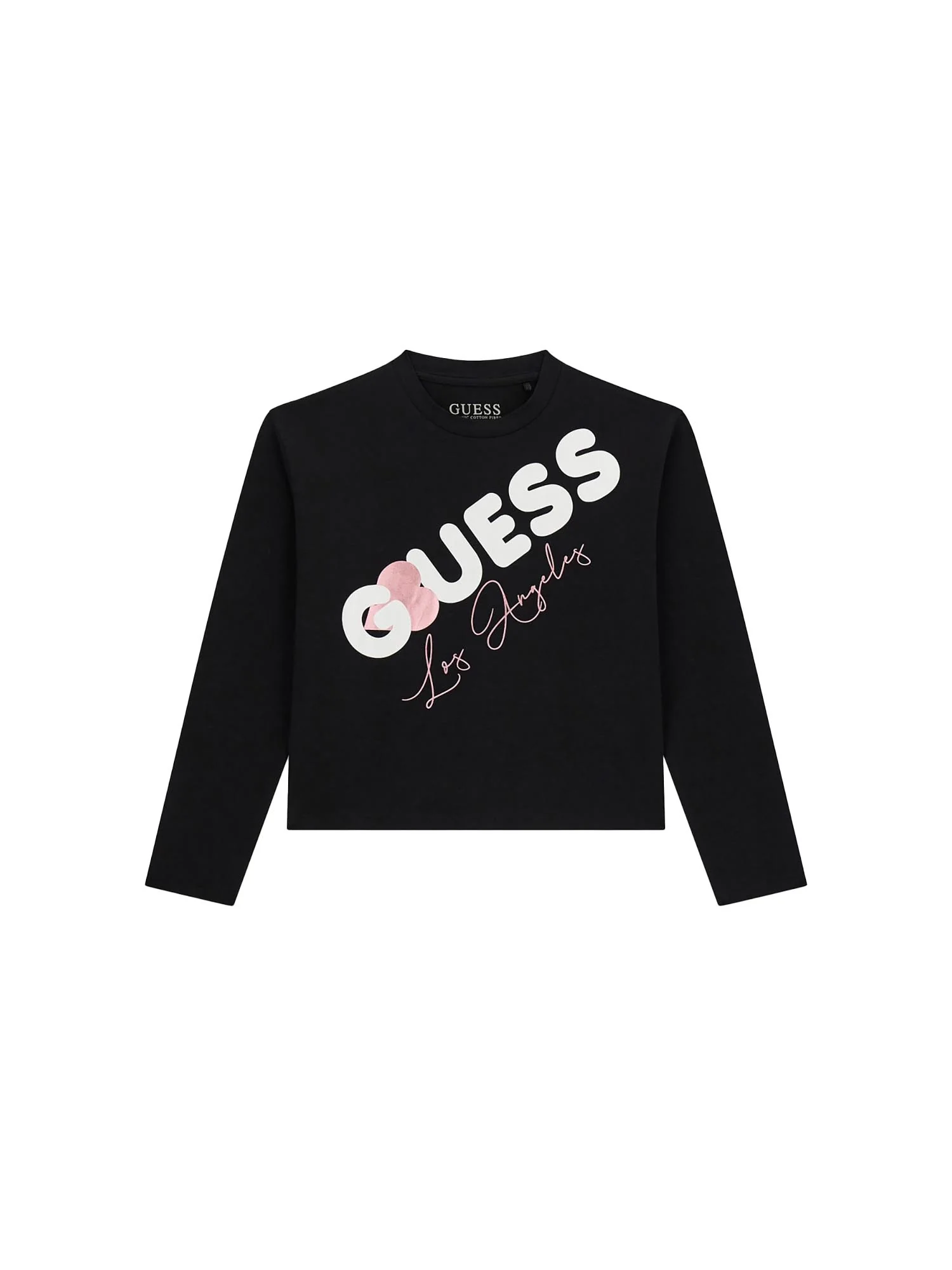 T-shirt Guess Bambino logo midi nero