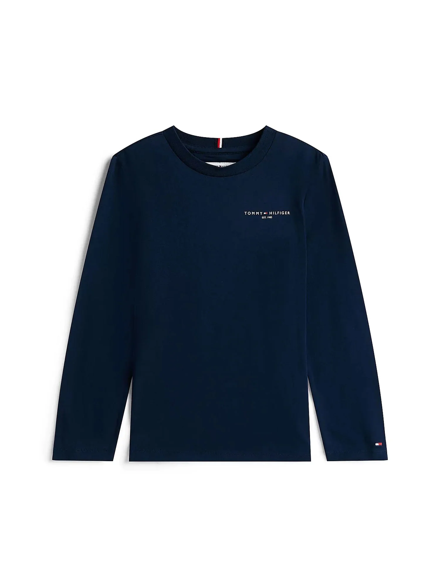 T-shirt manica lunga Tomy Hilfiger bambino mini logo corp blu