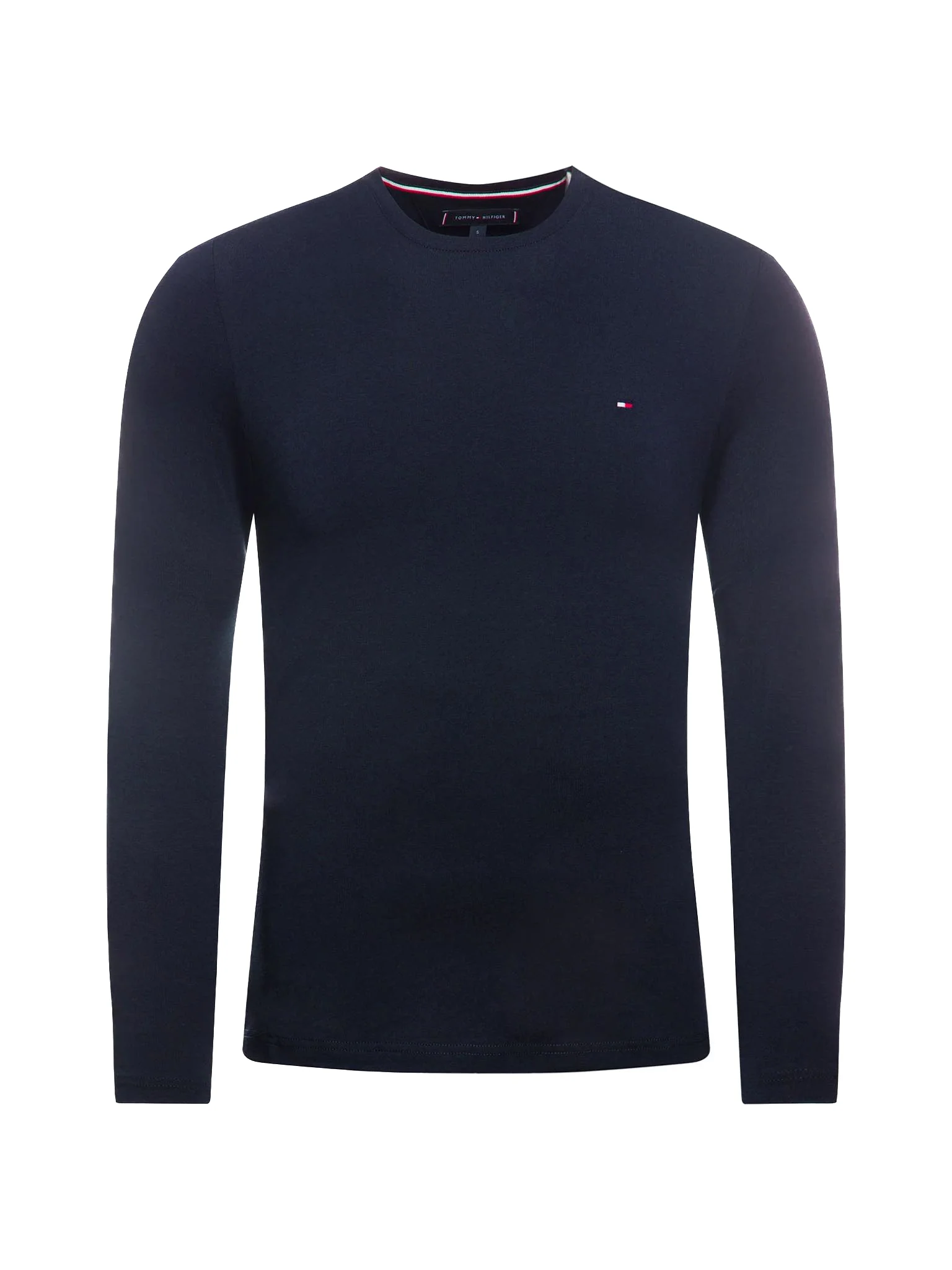 T-shirt Tommy Hilfiger a maniche lunghe in jersey blu navy - Image 4