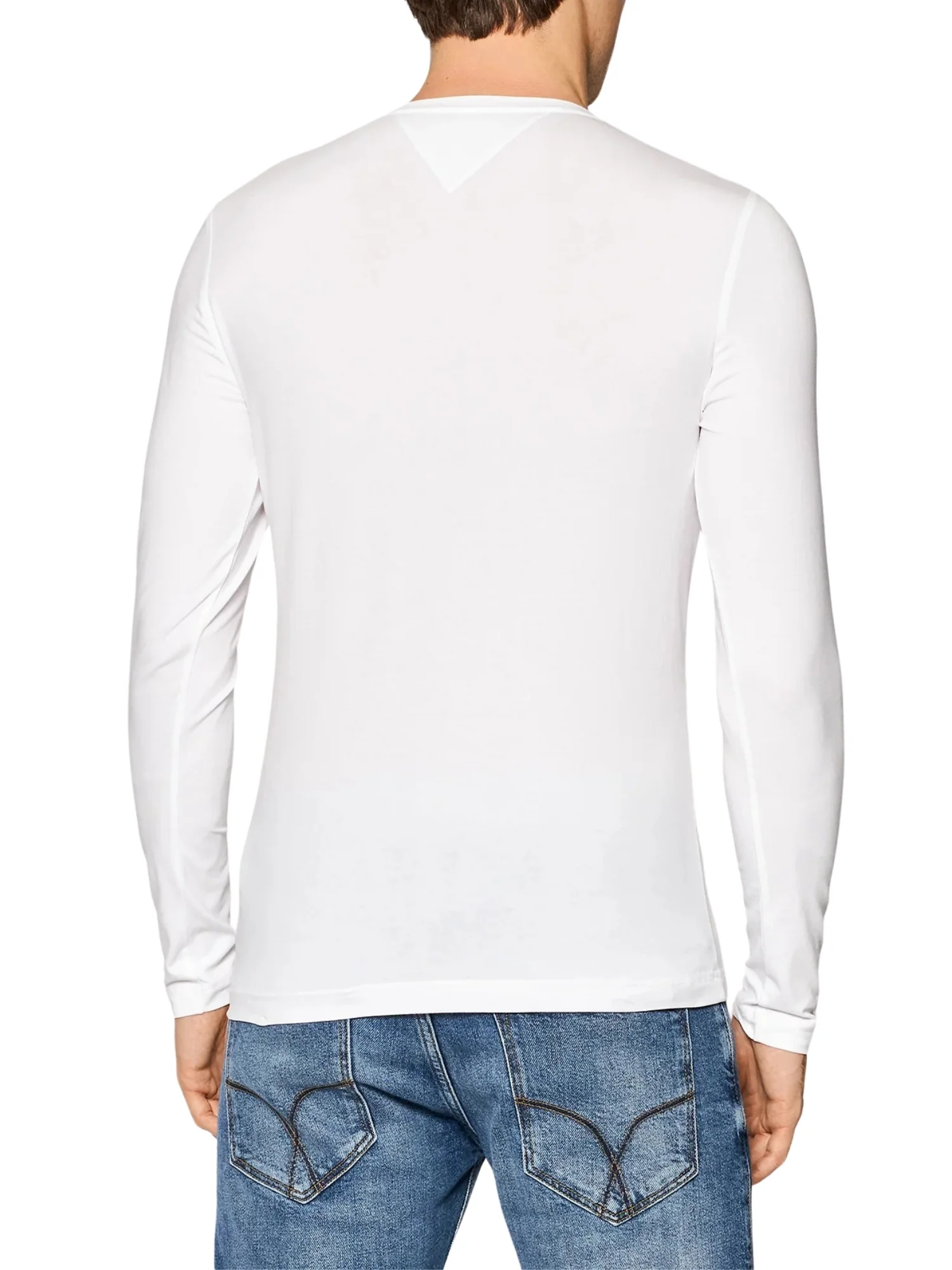 T-shirt con maniche corte Tommy Hilfiger modello stretch slim bianco - Image 2