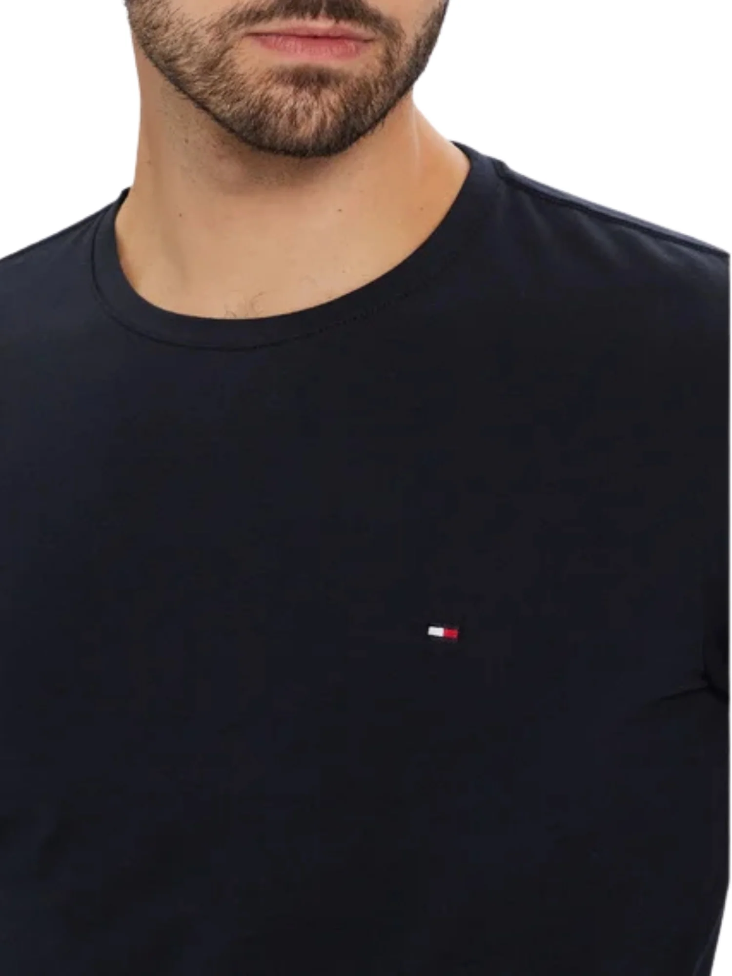 T-shirt con maniche corte Tommy Hilfiger modello stretch slim blu - Image 4
