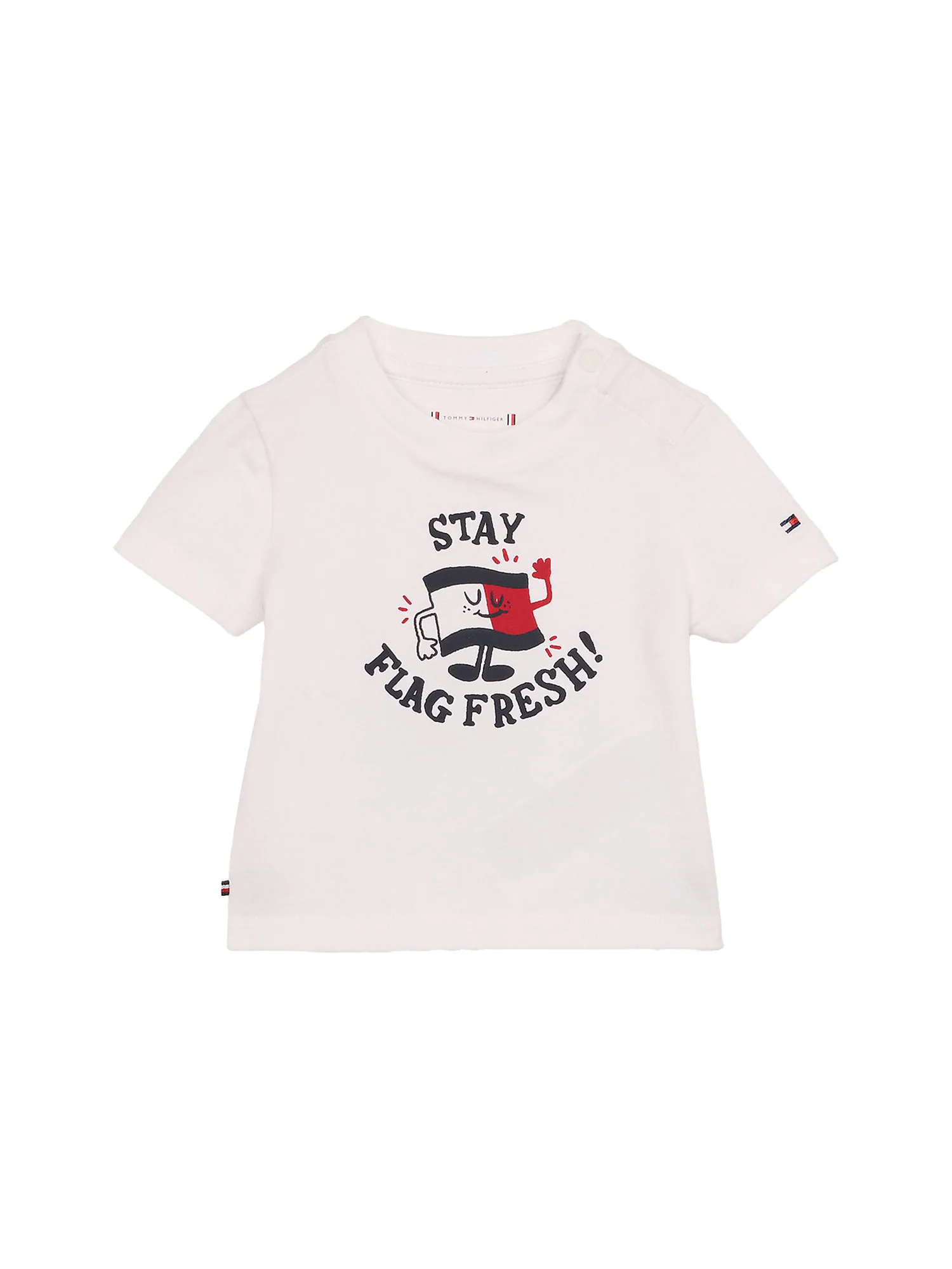 T-shirt neonato con logo grafico bianco