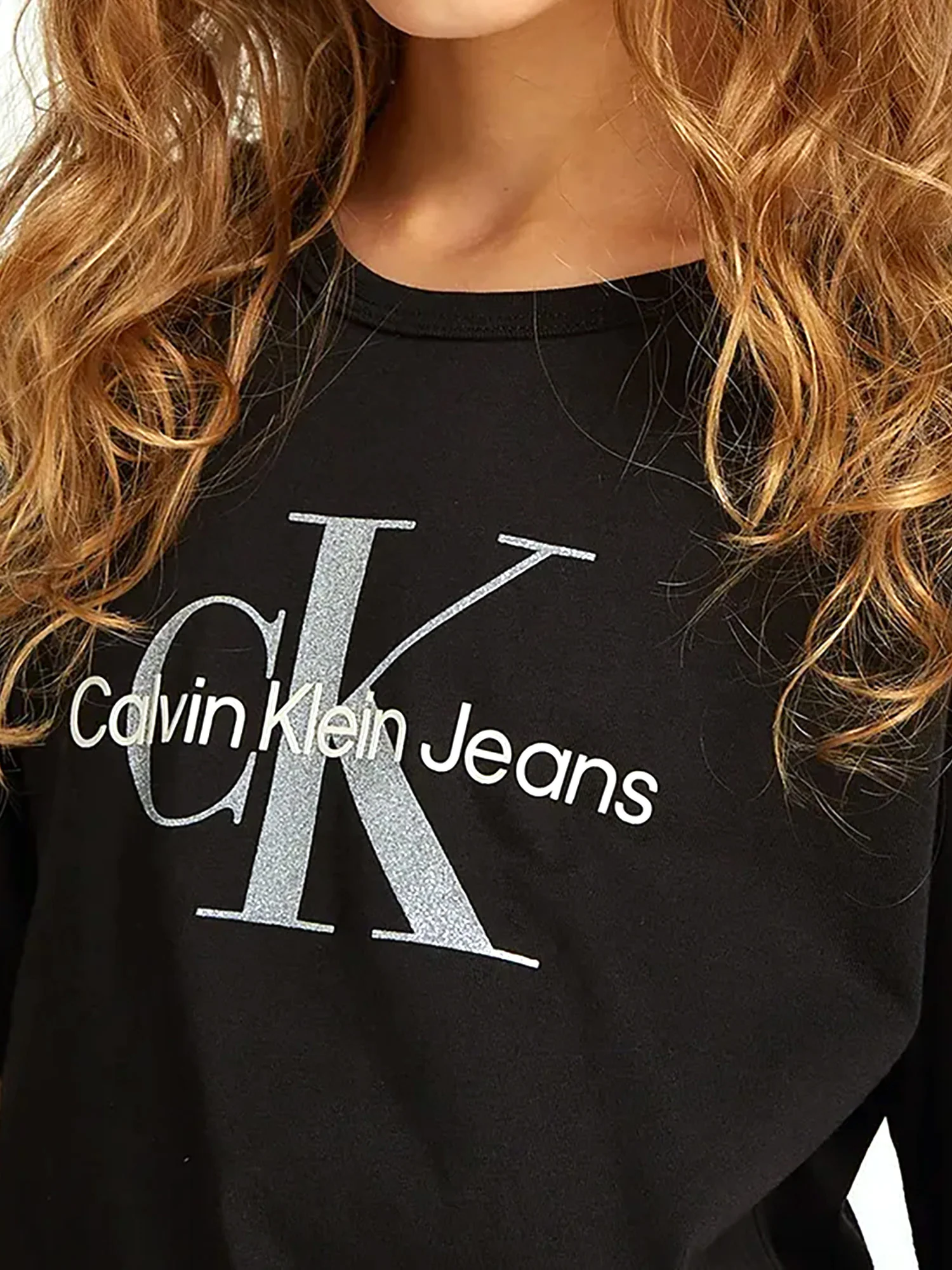 T-shirt teen monologo glitter nero - Image 4