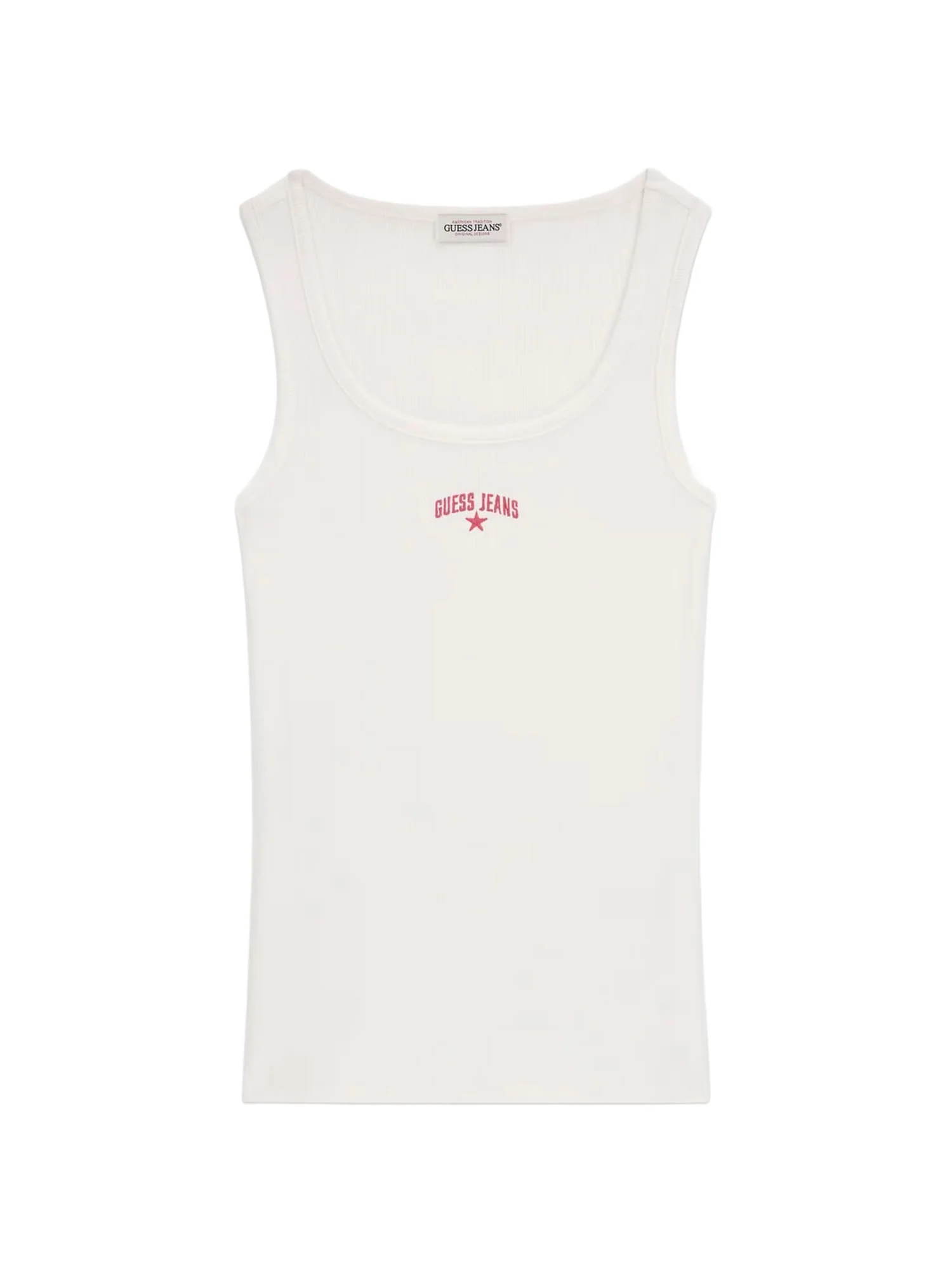 Top Guess donna Tank Rib Embro bianco - Image 4
