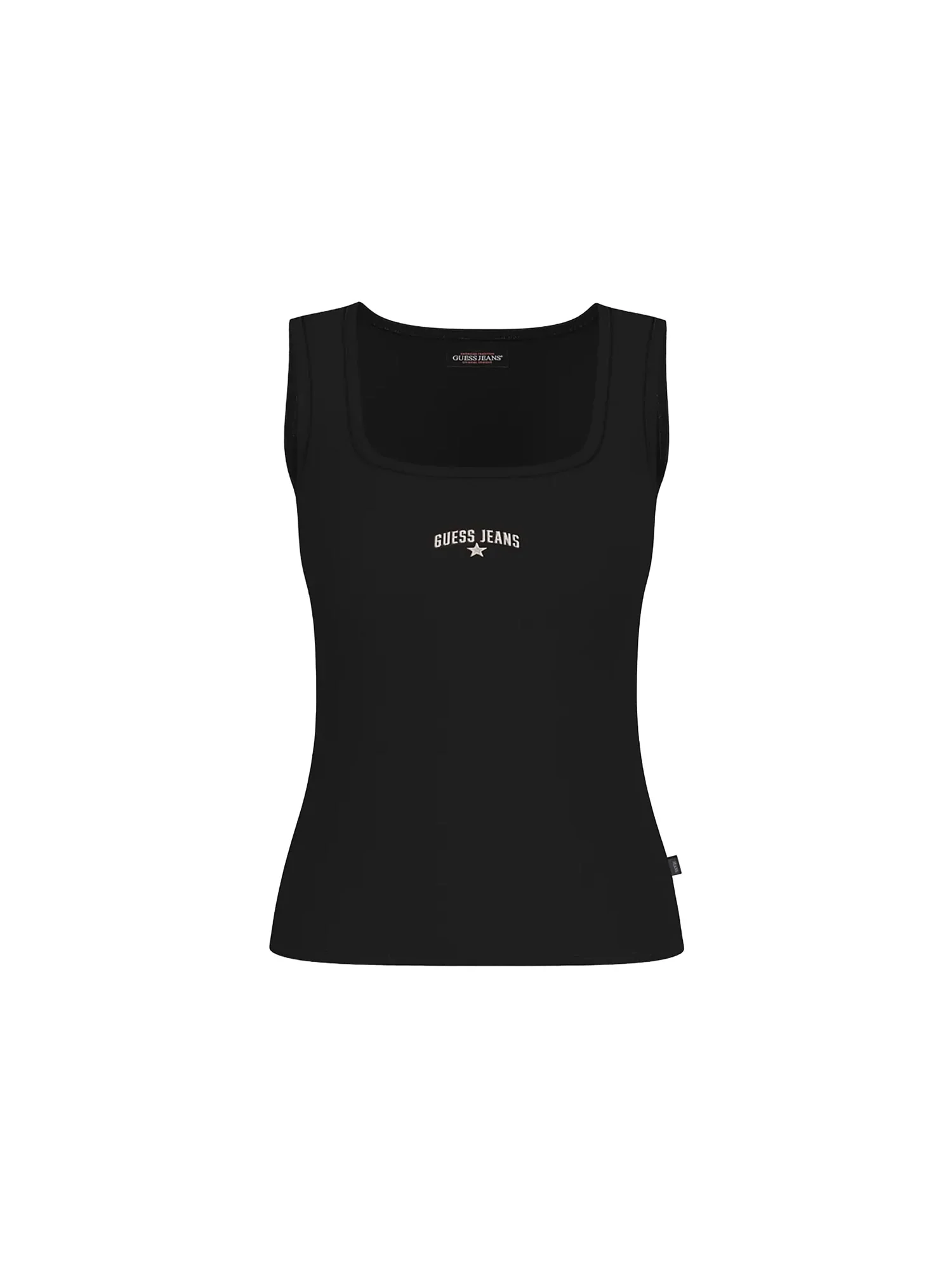 Top Guess donna Tank Rib Embro nero