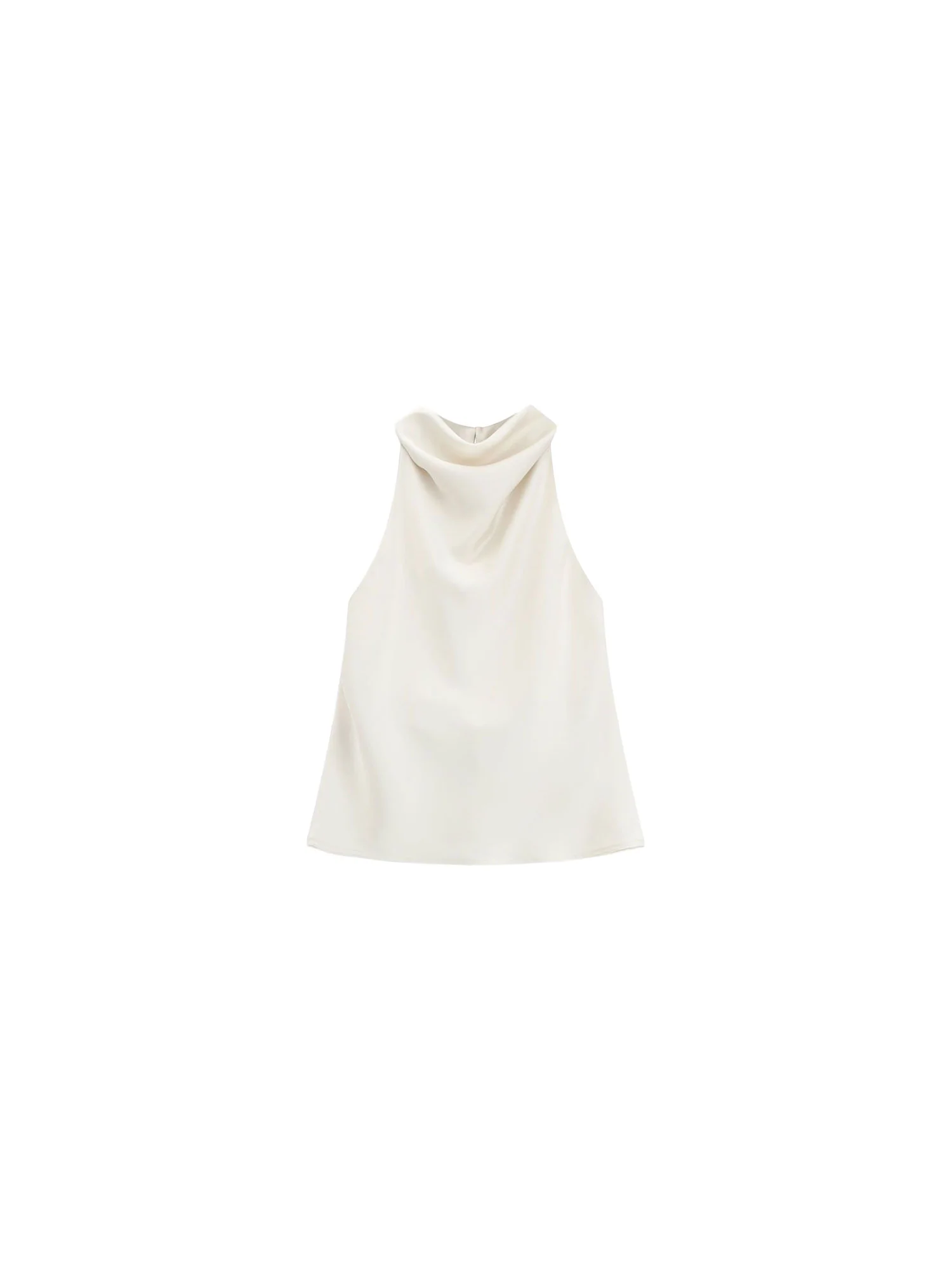 Top Imperial Donna con balza in raso Zinco